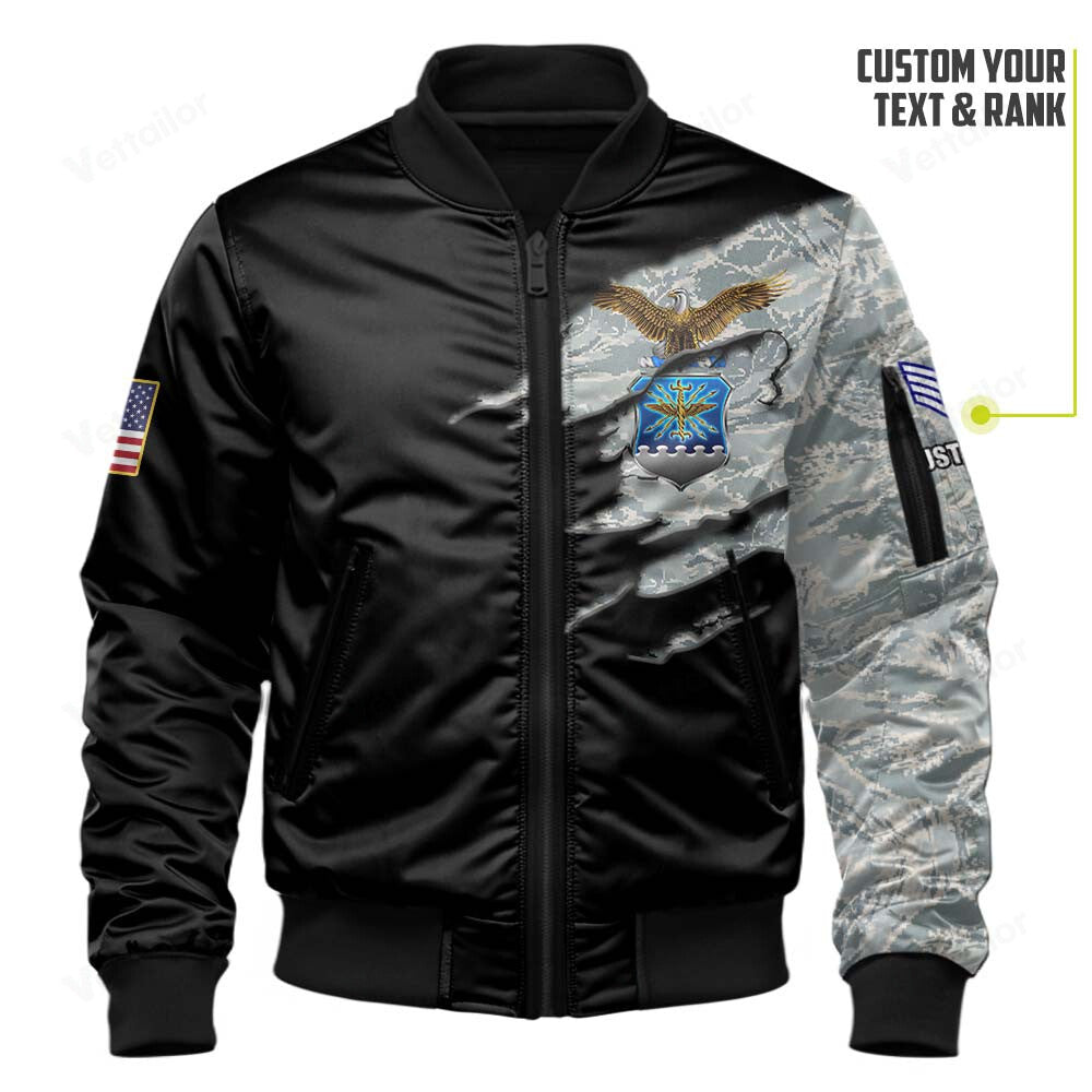 Customized U.S. Air Force Camouflage Bomber Jacket #000529