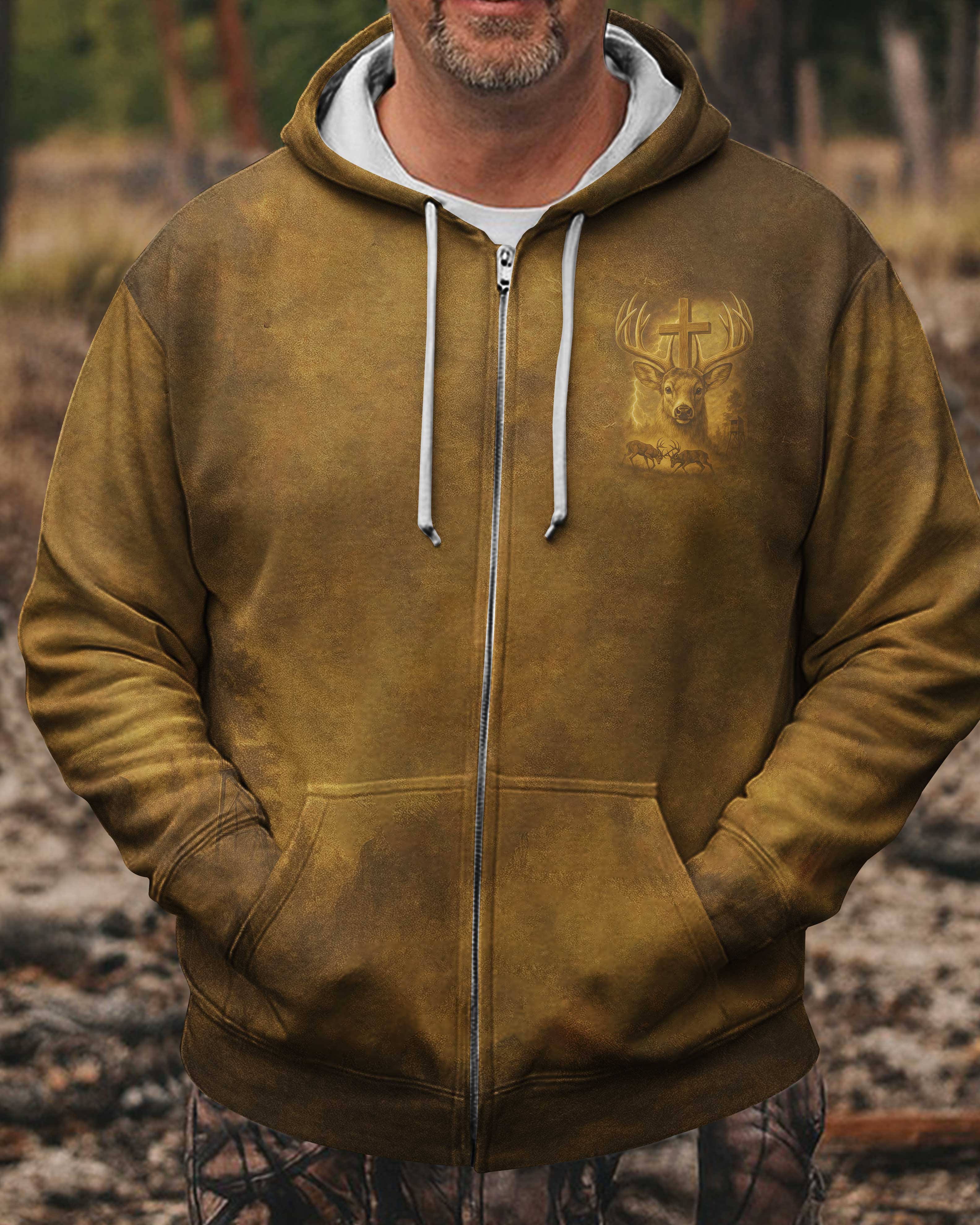 I've Got Hunting In My Veins And Jesus In My Heart All Over Print T-Shirt