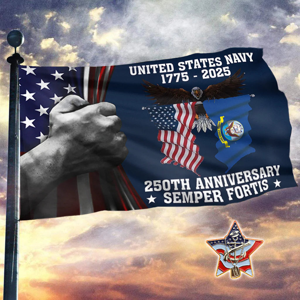 U.S. Navy 250 Years Anniversary Flag