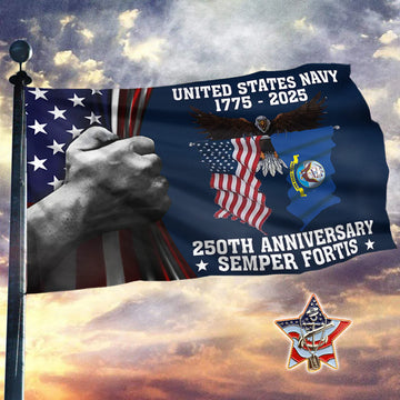 U.S. Navy 250 Years Anniversary Flag