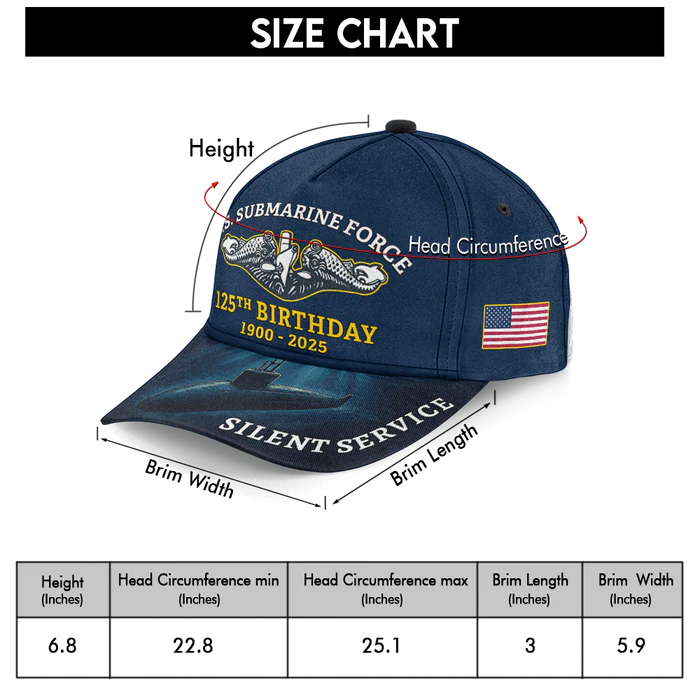 Navy Submarine 125th Birthday Classic Cap