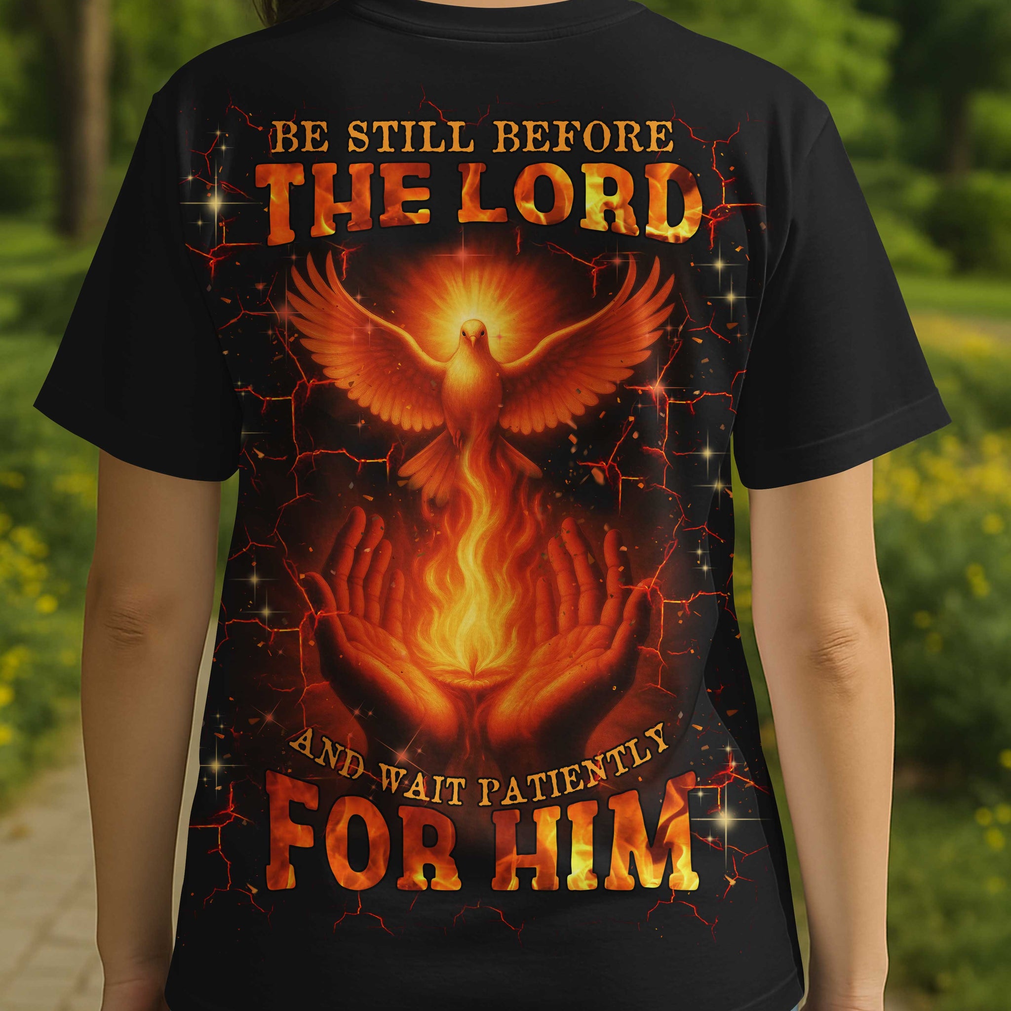 Be Still Before The Lord All Over Print T-shirt