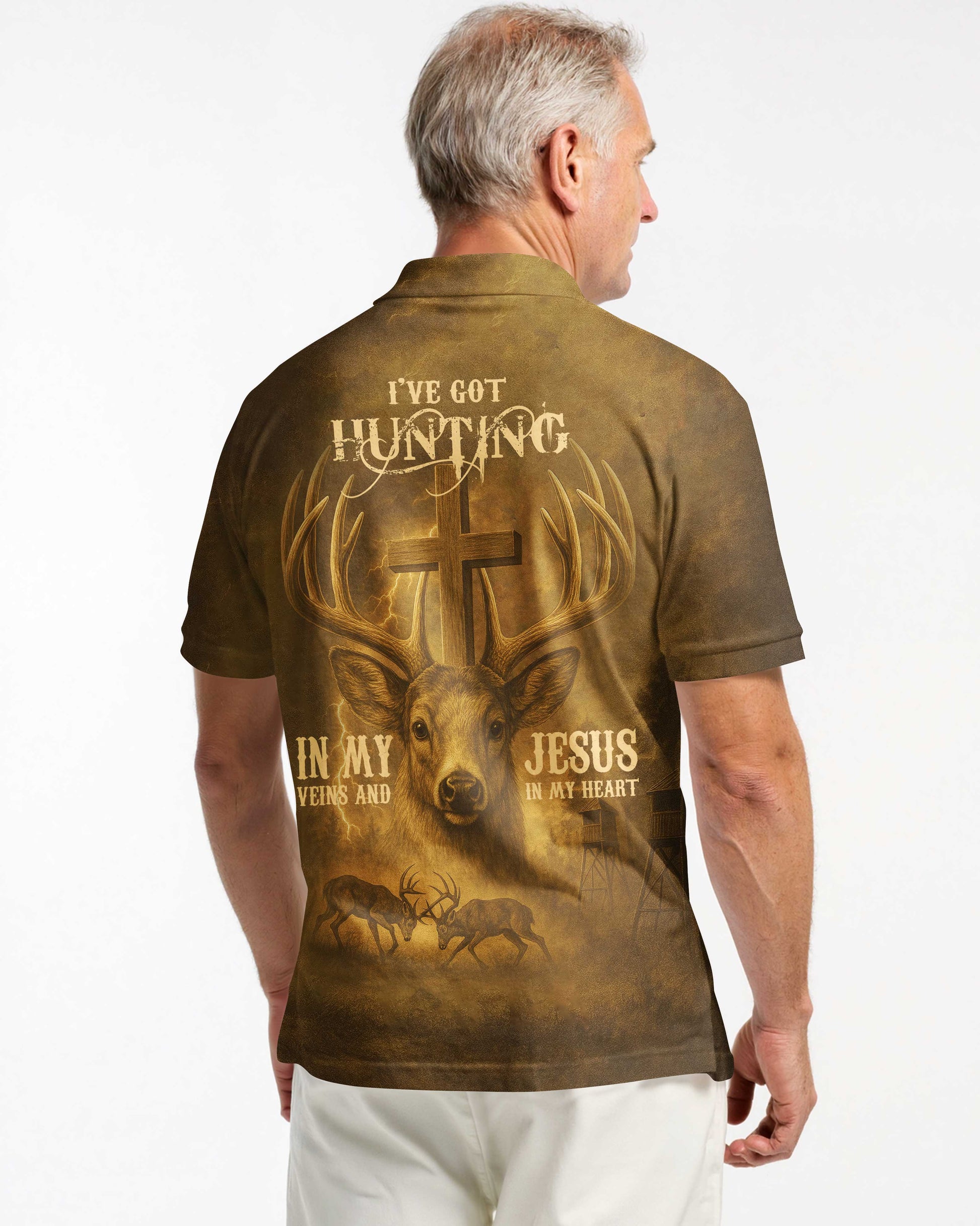 I've Got Hunting In My Veins And Jesus In My Heart All Over Print T-Shirt