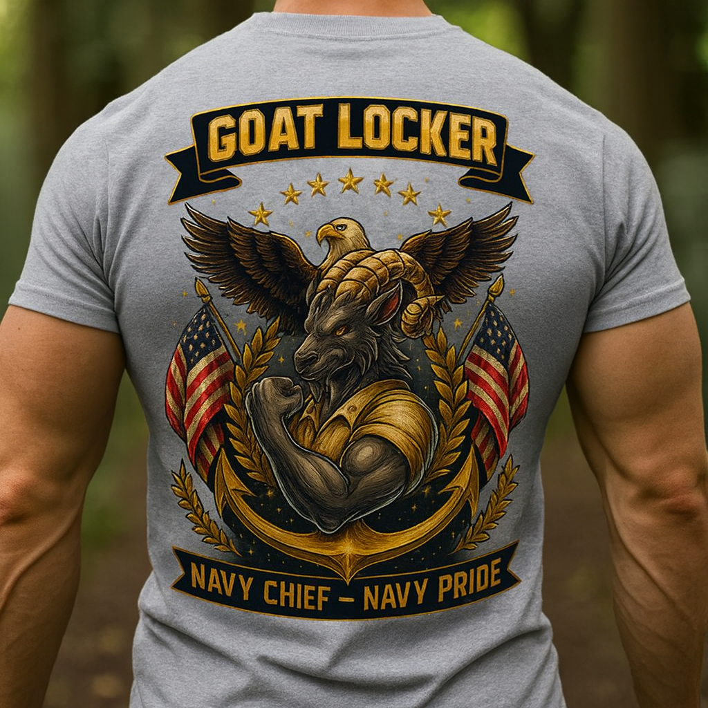 GOAT LOCKER NAVY CHIEF NAVY PRIDE SHIRT - US NAVY VETERAN MILITARY