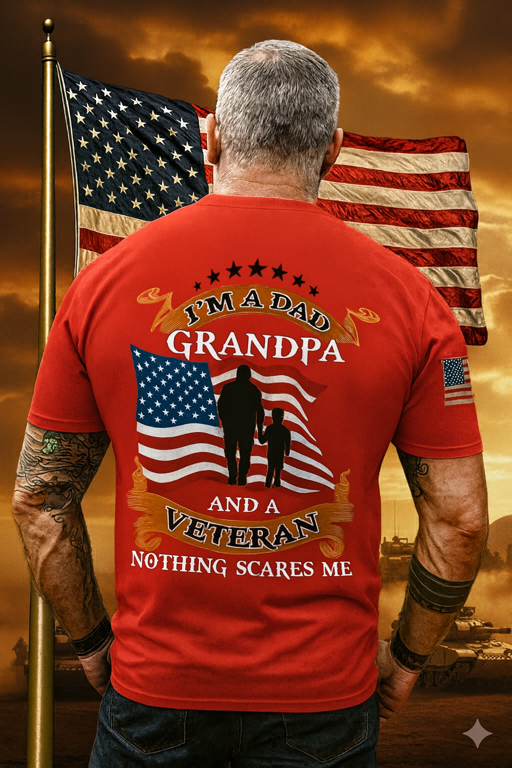 Unique U.S. Veteran T-Shirt PVC170202