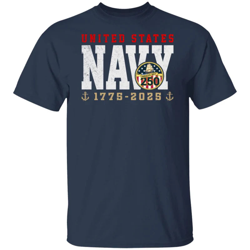 US Navy 250 America's Navy Front T-Shirt