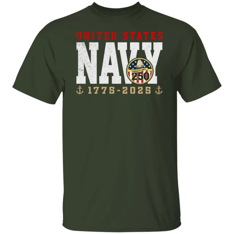 US Navy 250 America's Navy Front T-Shirt