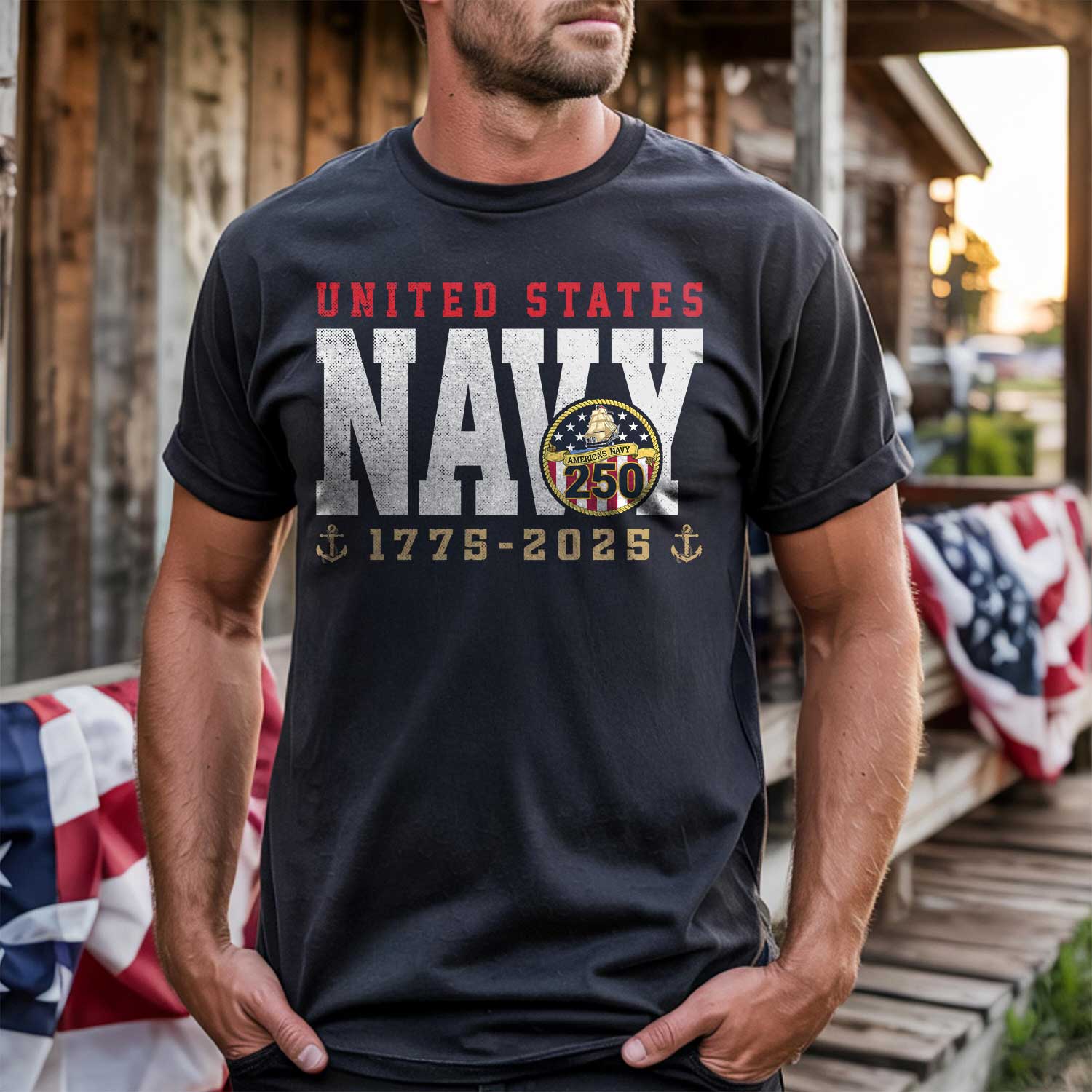 US Navy 250 America's Navy Front T-Shirt