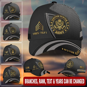 Customized U.S Veteran Proudly Served – Hat All Over Printed