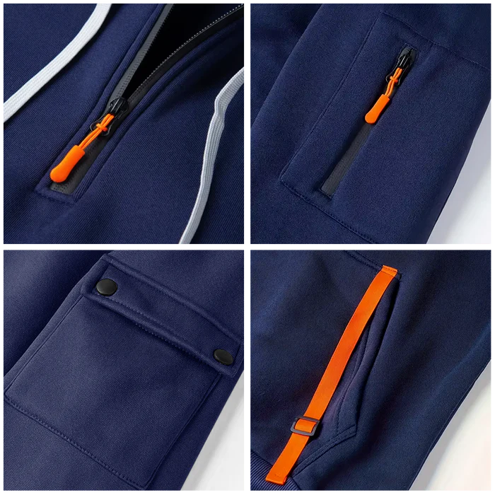 NAVY HONOR COURAGE COMMITMENT QUARTER ZIP HOODIE