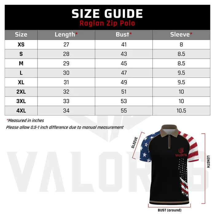 Navy 250th Anniversary Raglan Zip Polo Shirt