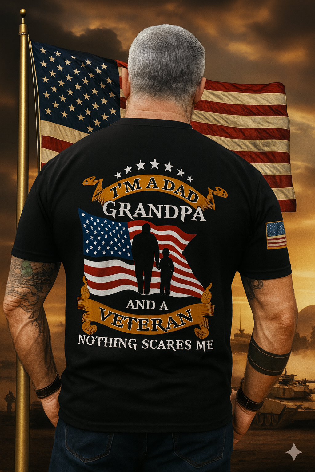Unique U.S. Veteran T-Shirt PVC170202