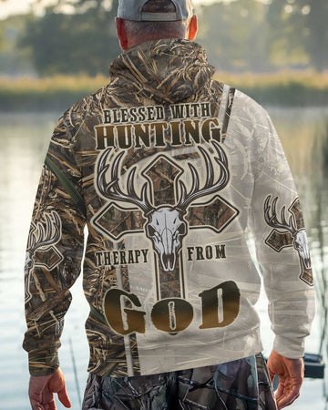 Blessed With Hunting Therapy From God Shirt