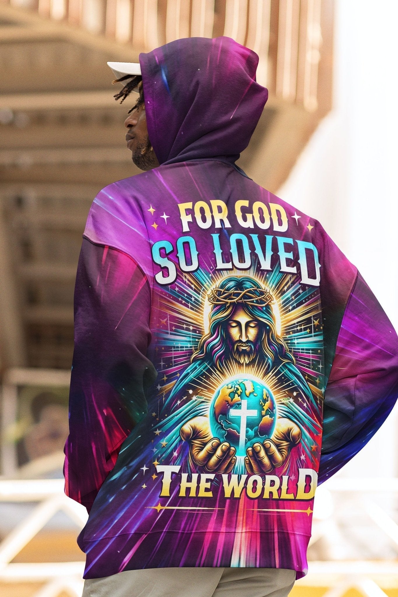 For God So Loved The World All Over Print Hoodie