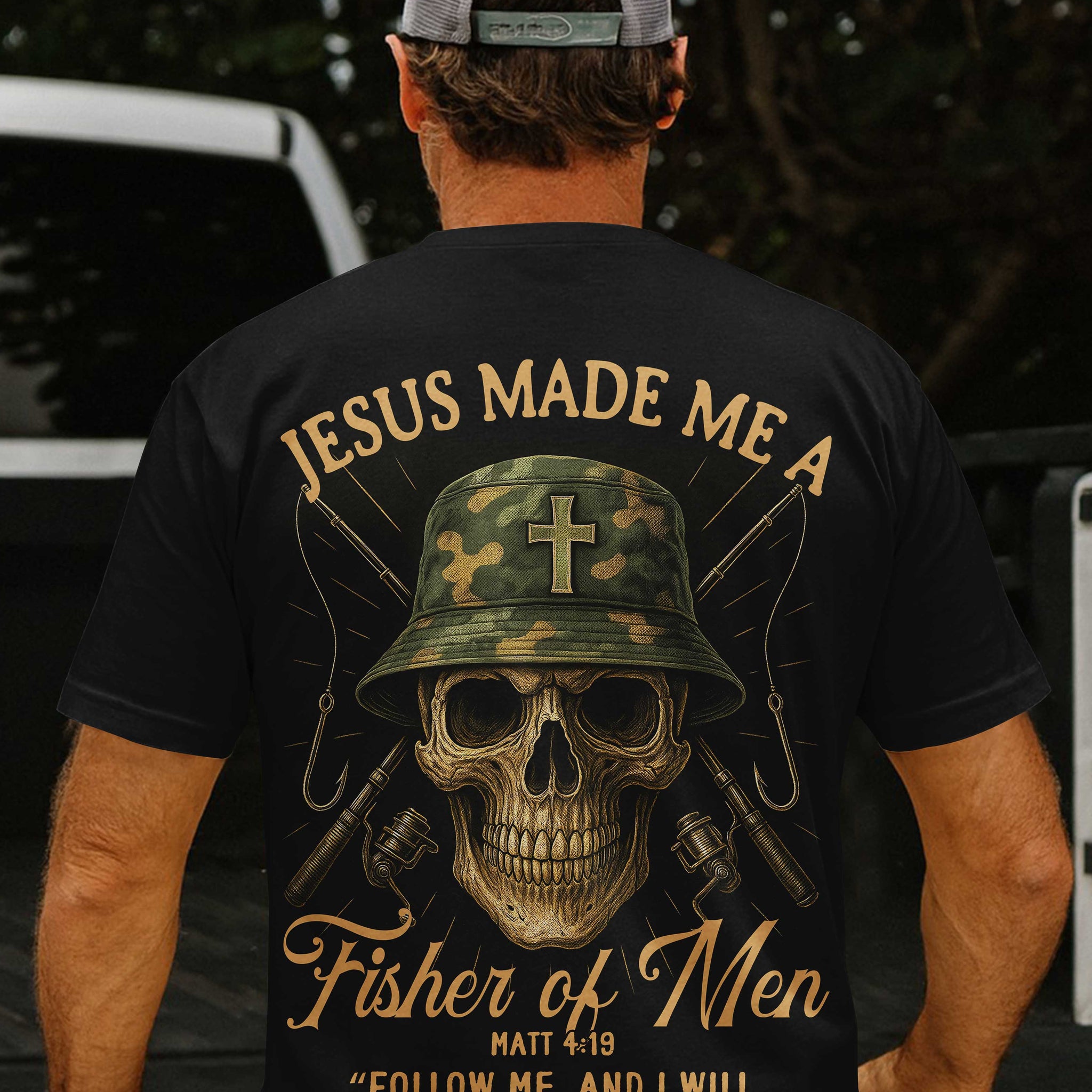 Jesus Made Me A Fisher Of Men All Over Print T-Shirt