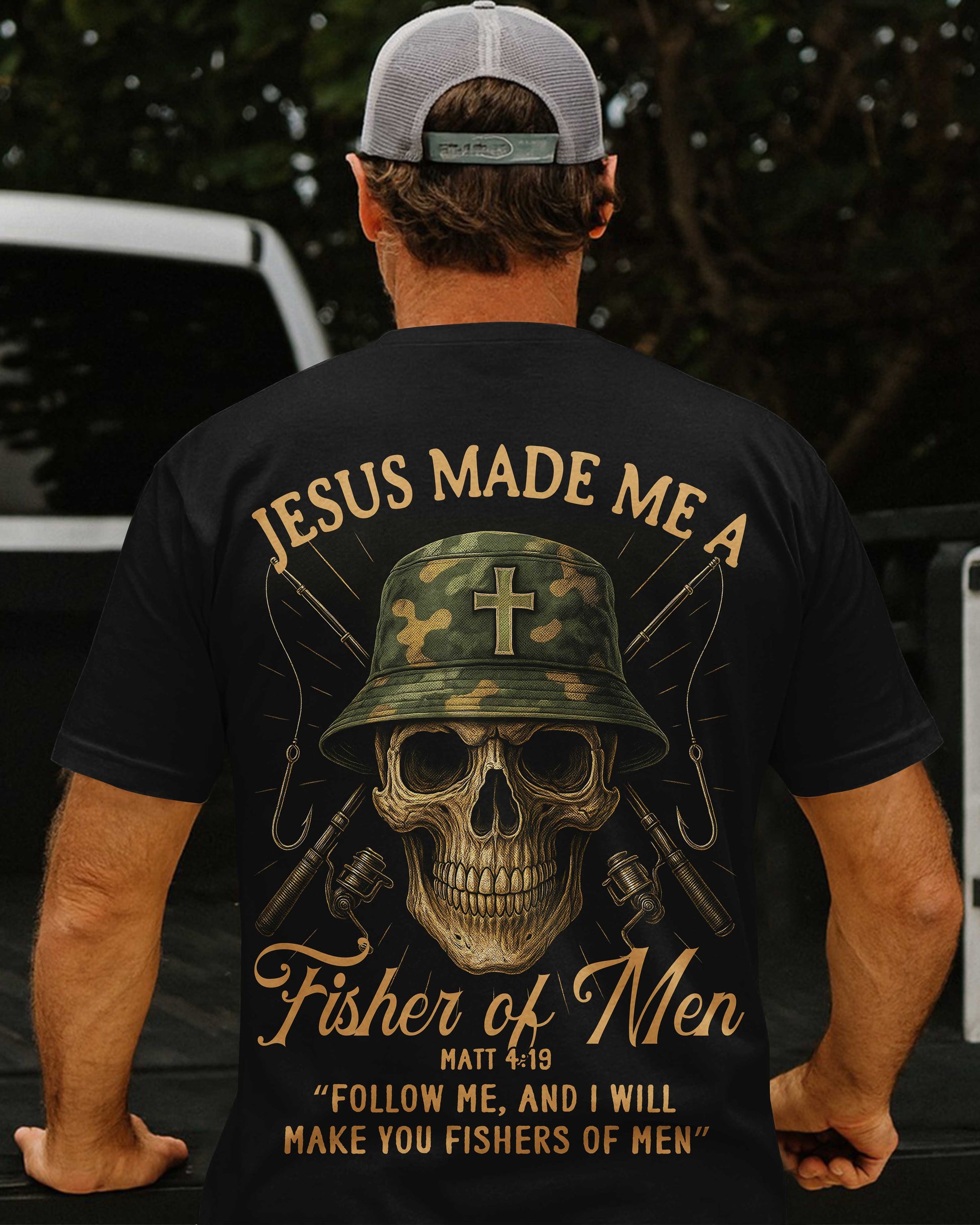 Jesus Made Me A Fisher Of Men All Over Print T-Shirt