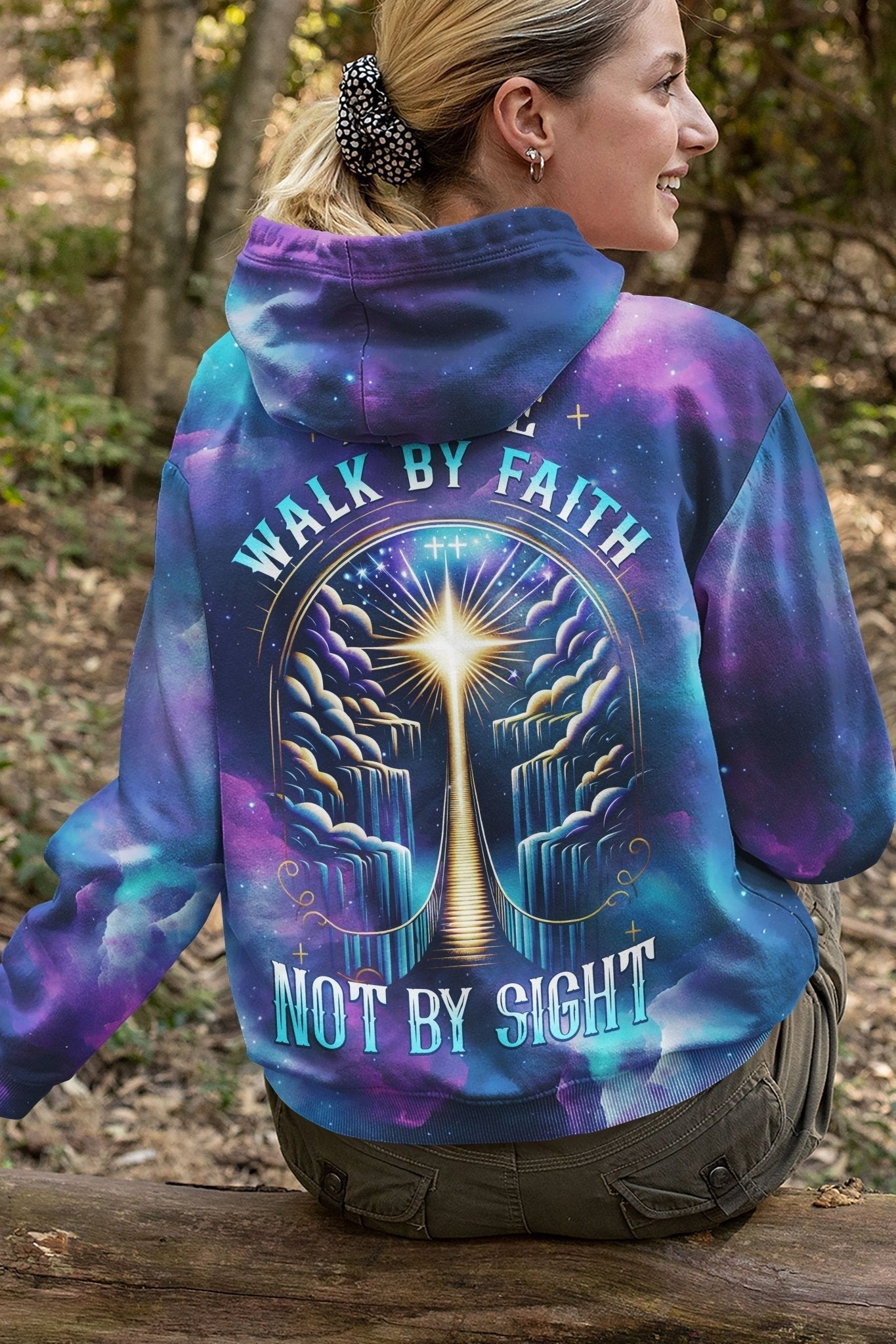 For We Walk By Faith Not By Sight All Over Print Hoodie