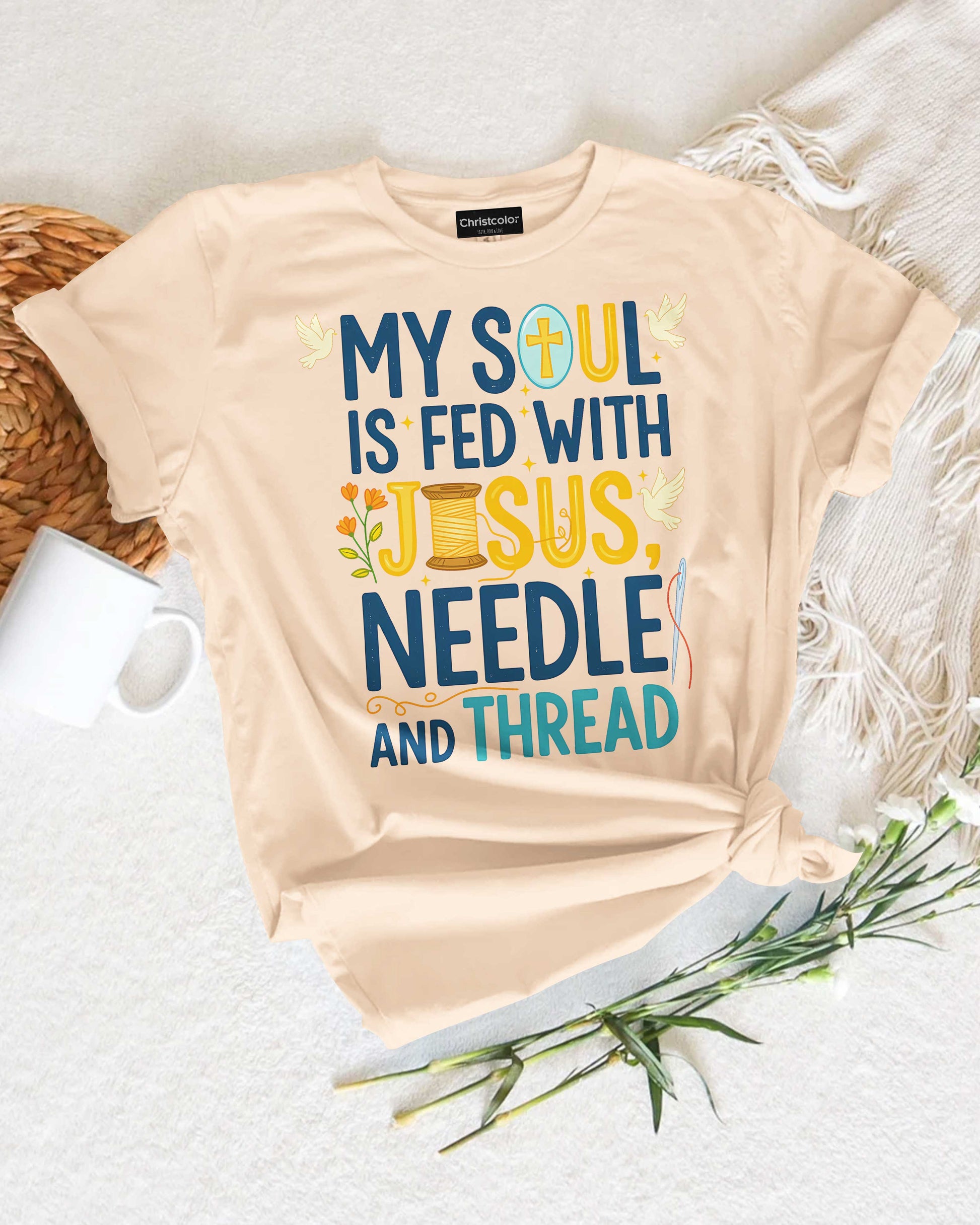 My Soul Is Fed With Jesus Needle T-Shirt