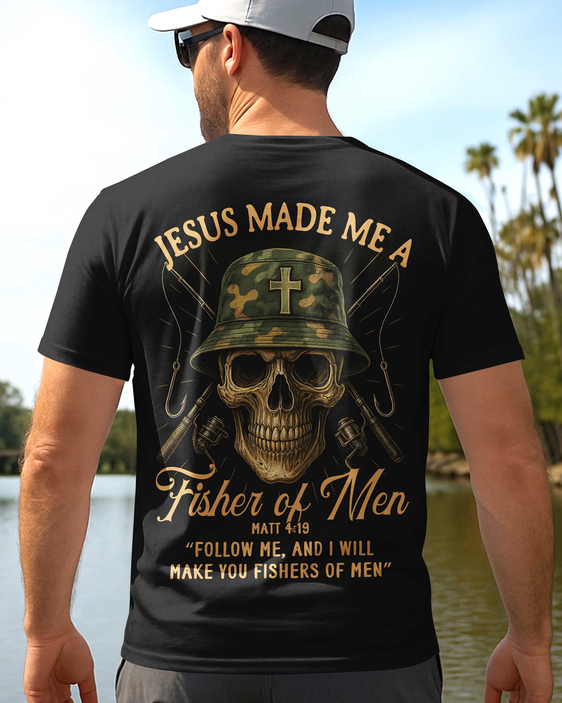 Jesus Made Me A Fisher Of Men All Over Print T-Shirt