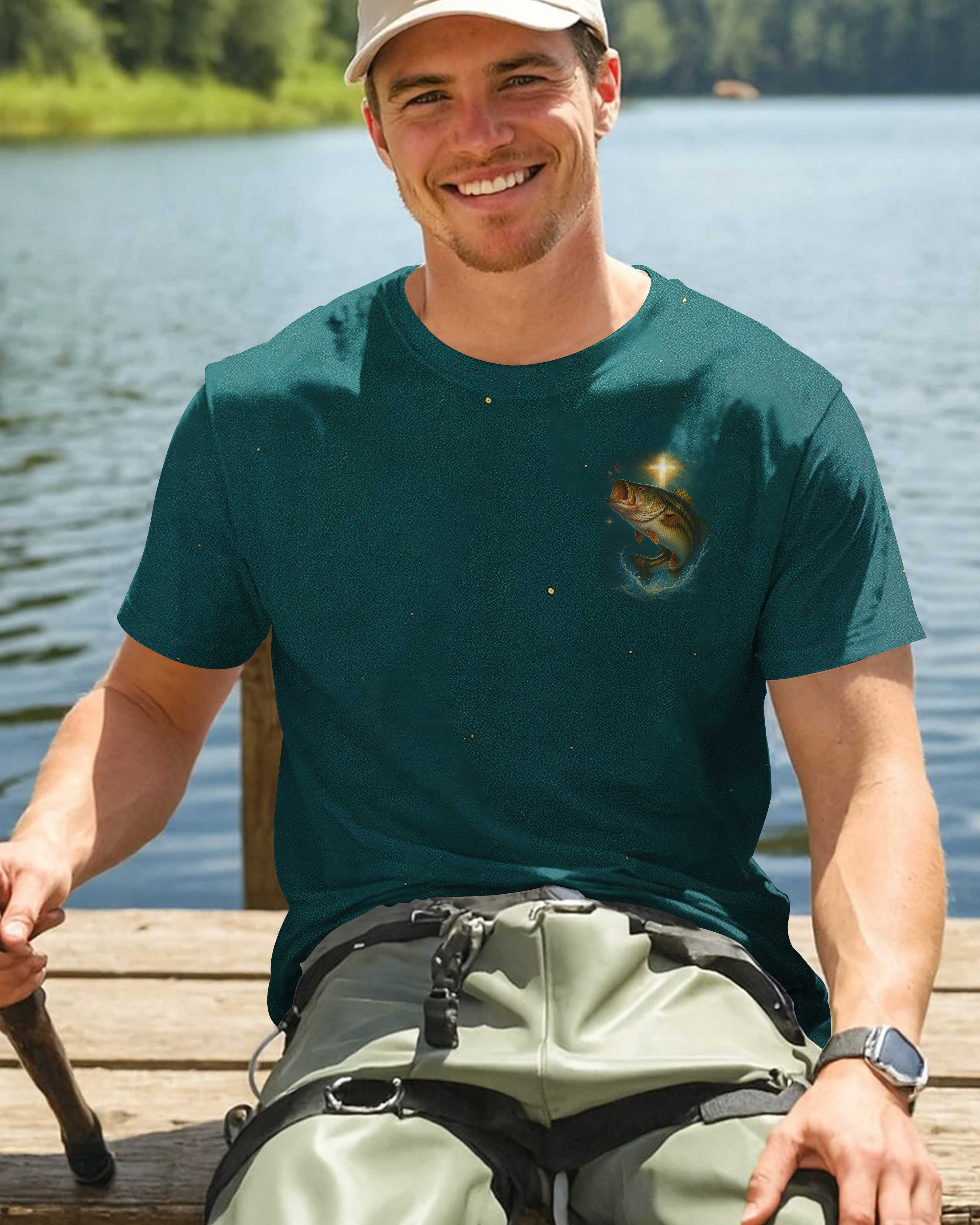 I've Got Fishing In My Veins And Jesus In My Heart All Over Print T-Shirt