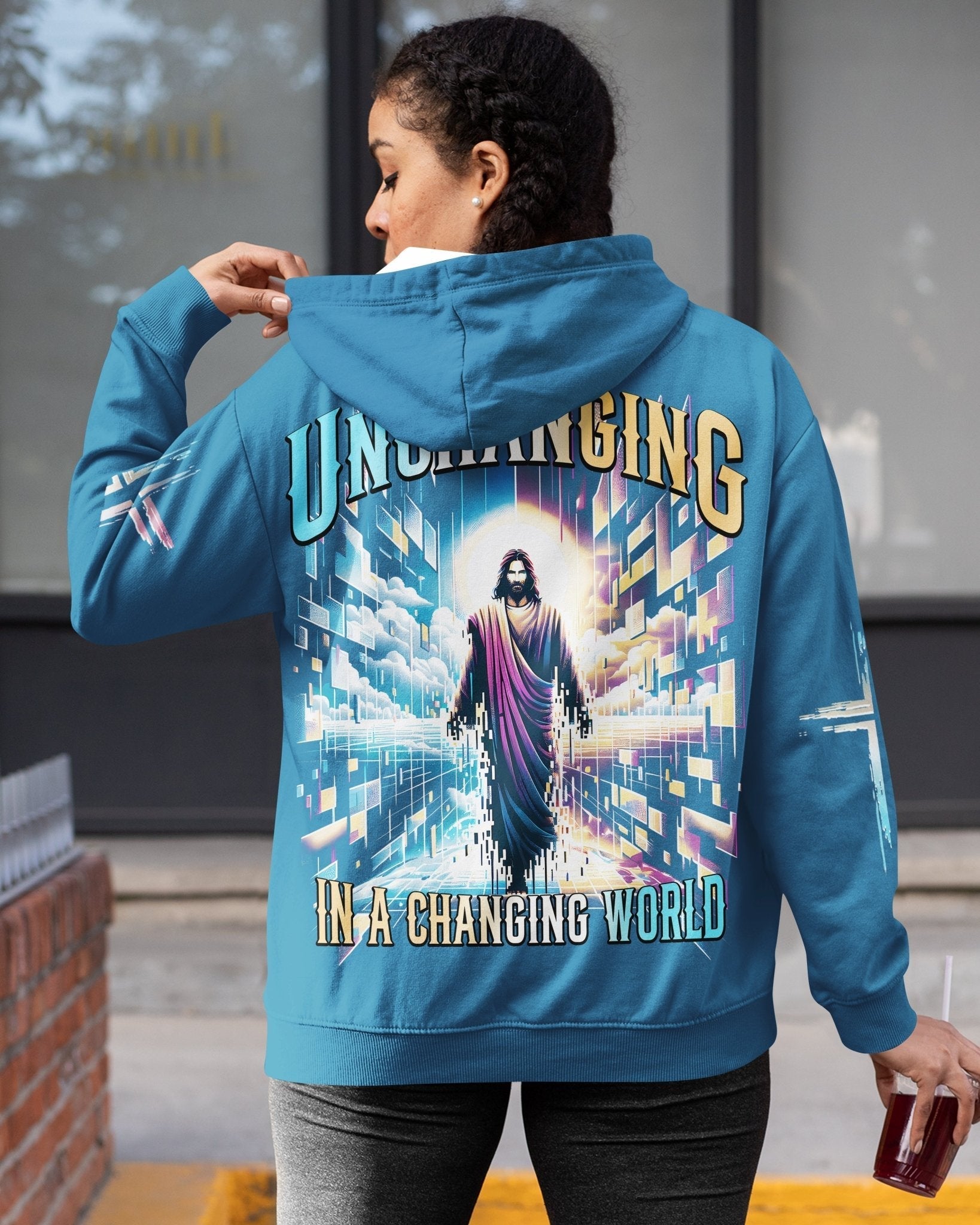 Unchanging In A Changing World All Over Print Zip Hoodie