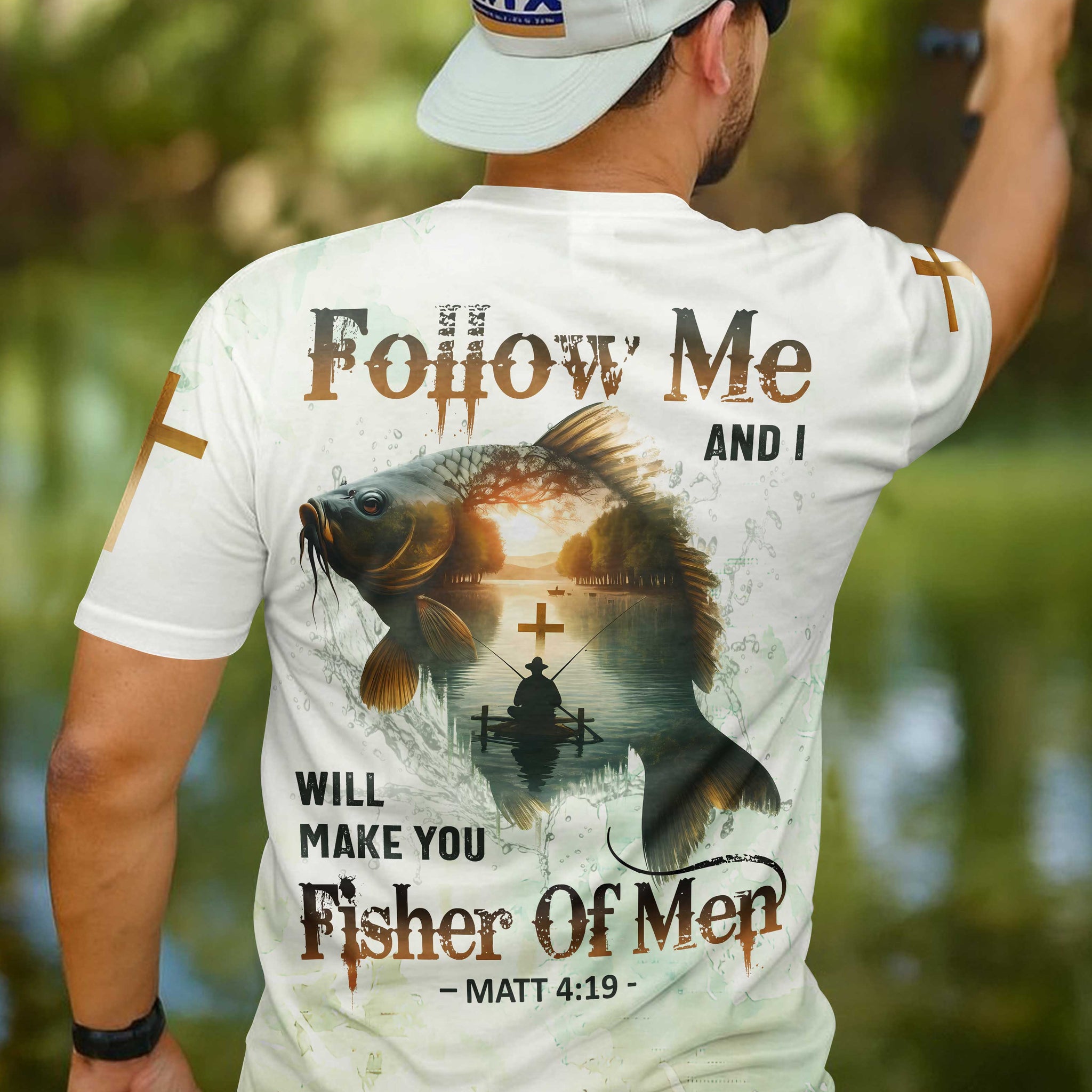 Follow Me And I Will Make You Fisher Of Men All Over Print T-Shirt