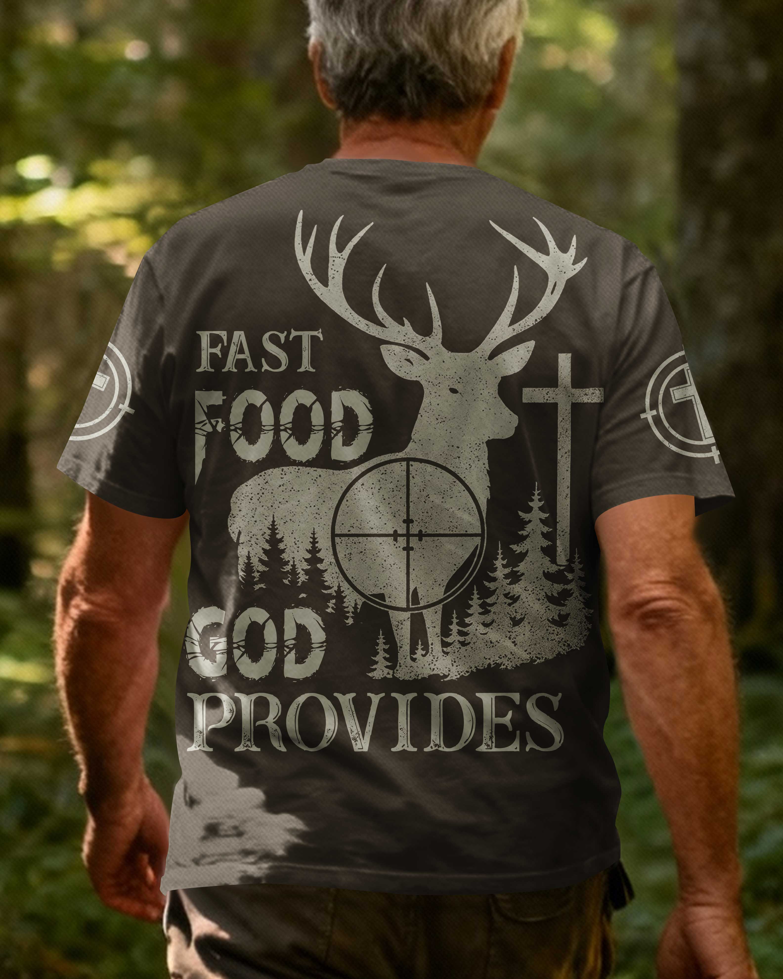 Fast Food God Provides Shirt