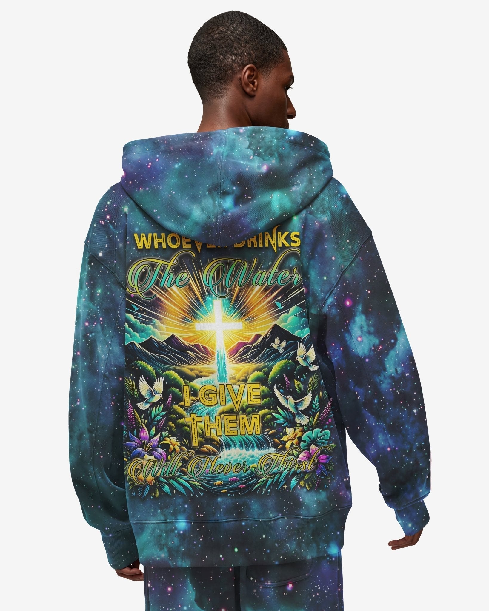 Whoever Drinks The Water I Give Them Will Never Thirst All Over Print Zip Hoodie