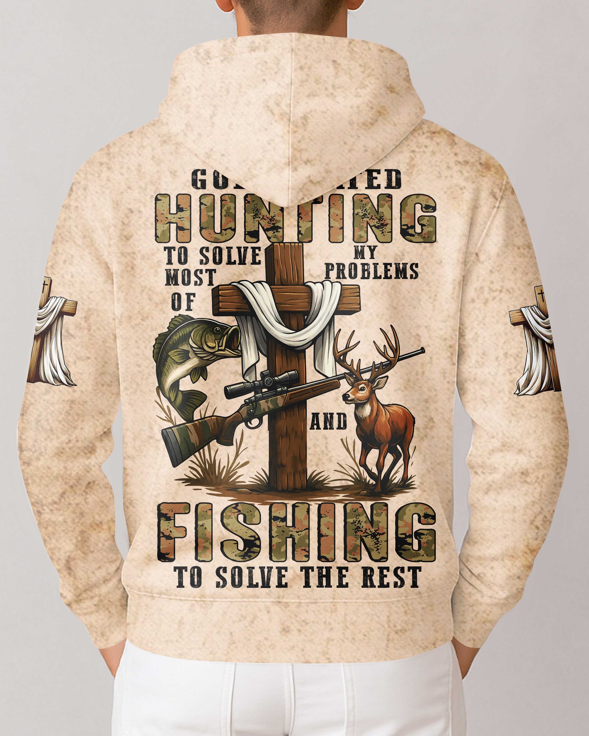 God Created Hunting To Solve Most Of My Problems And Fishing Shirt