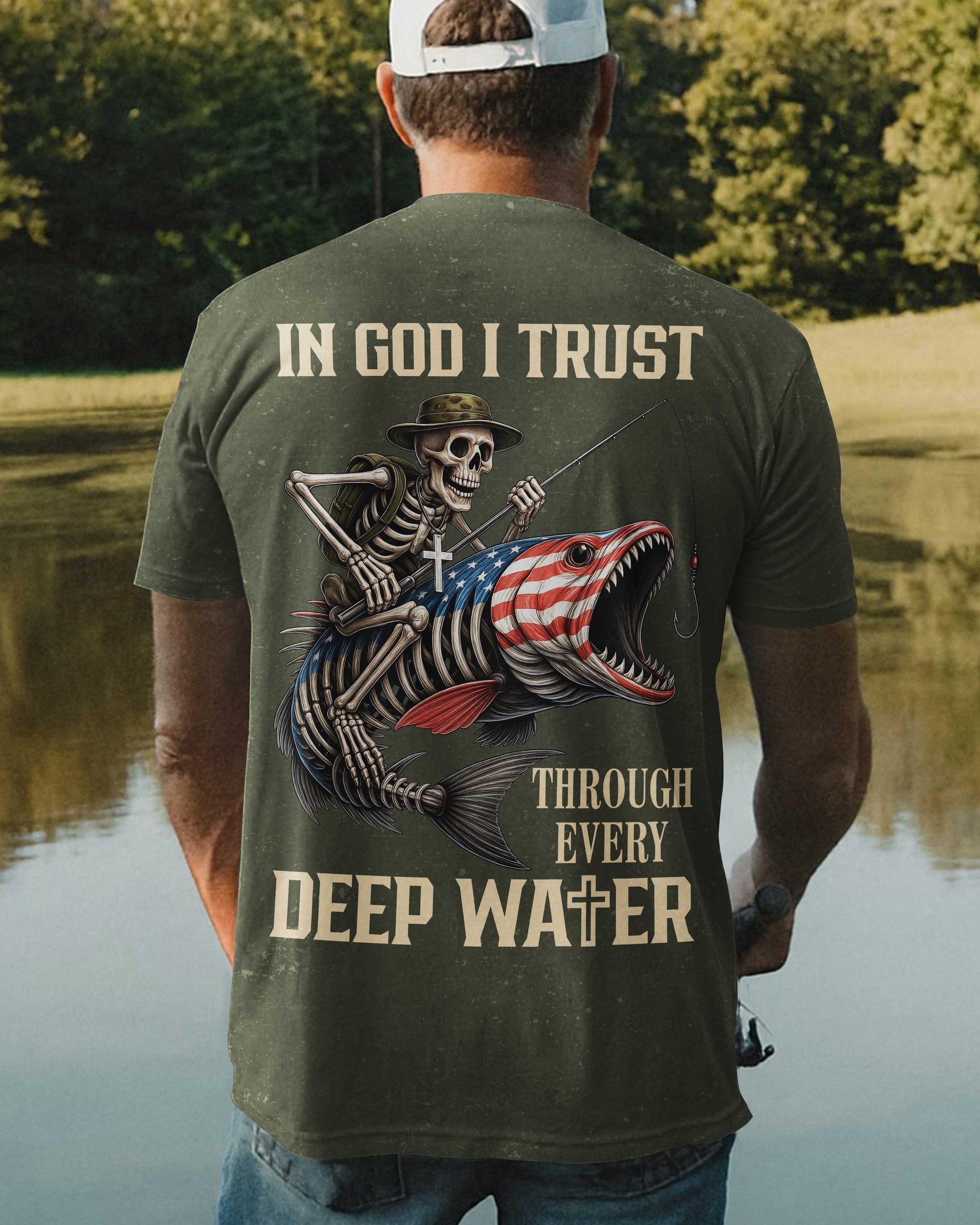 In God I Trust Through Every Deep Water All Over Print T-Shirt