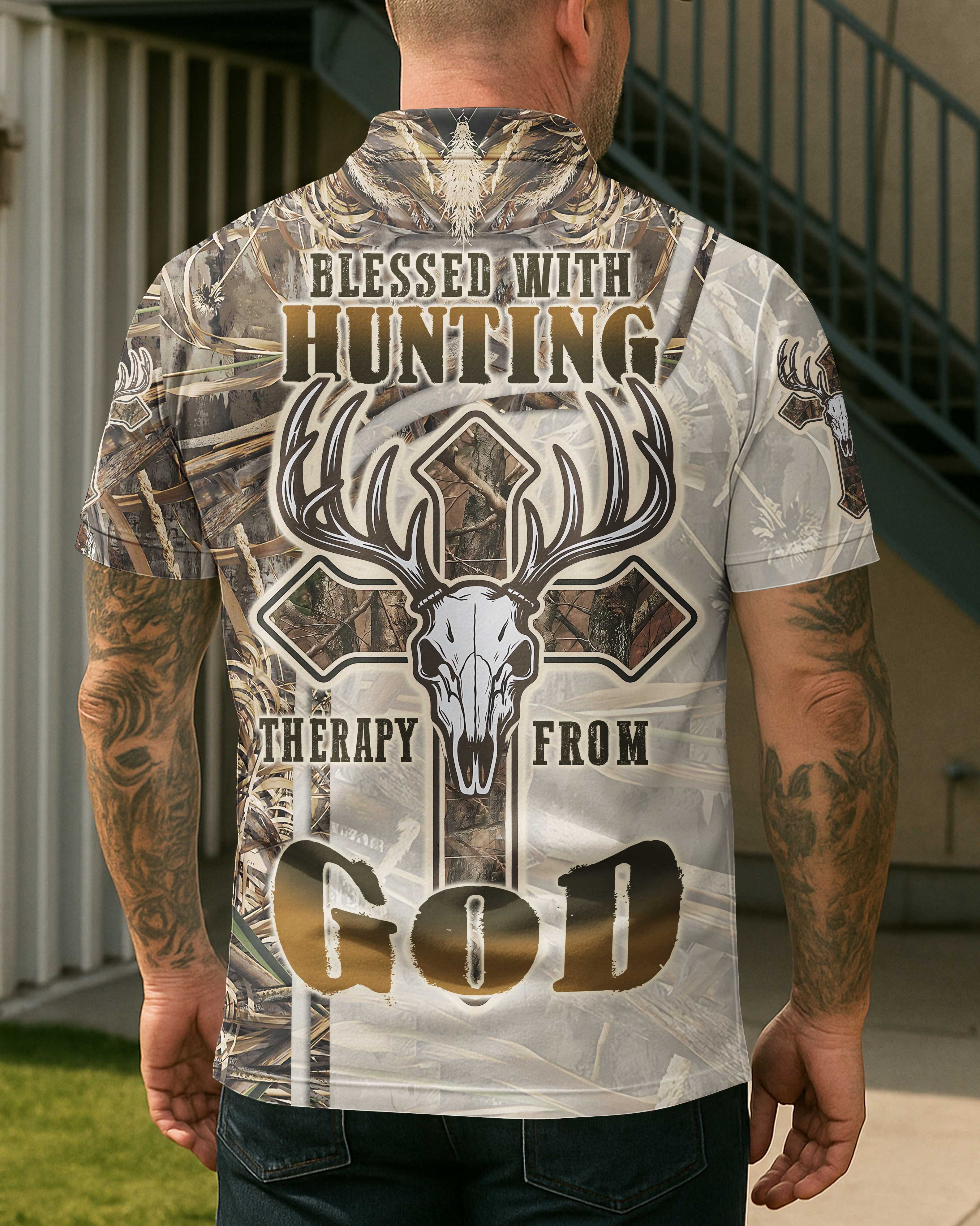 Blessed With Hunting Therapy From God Shirt