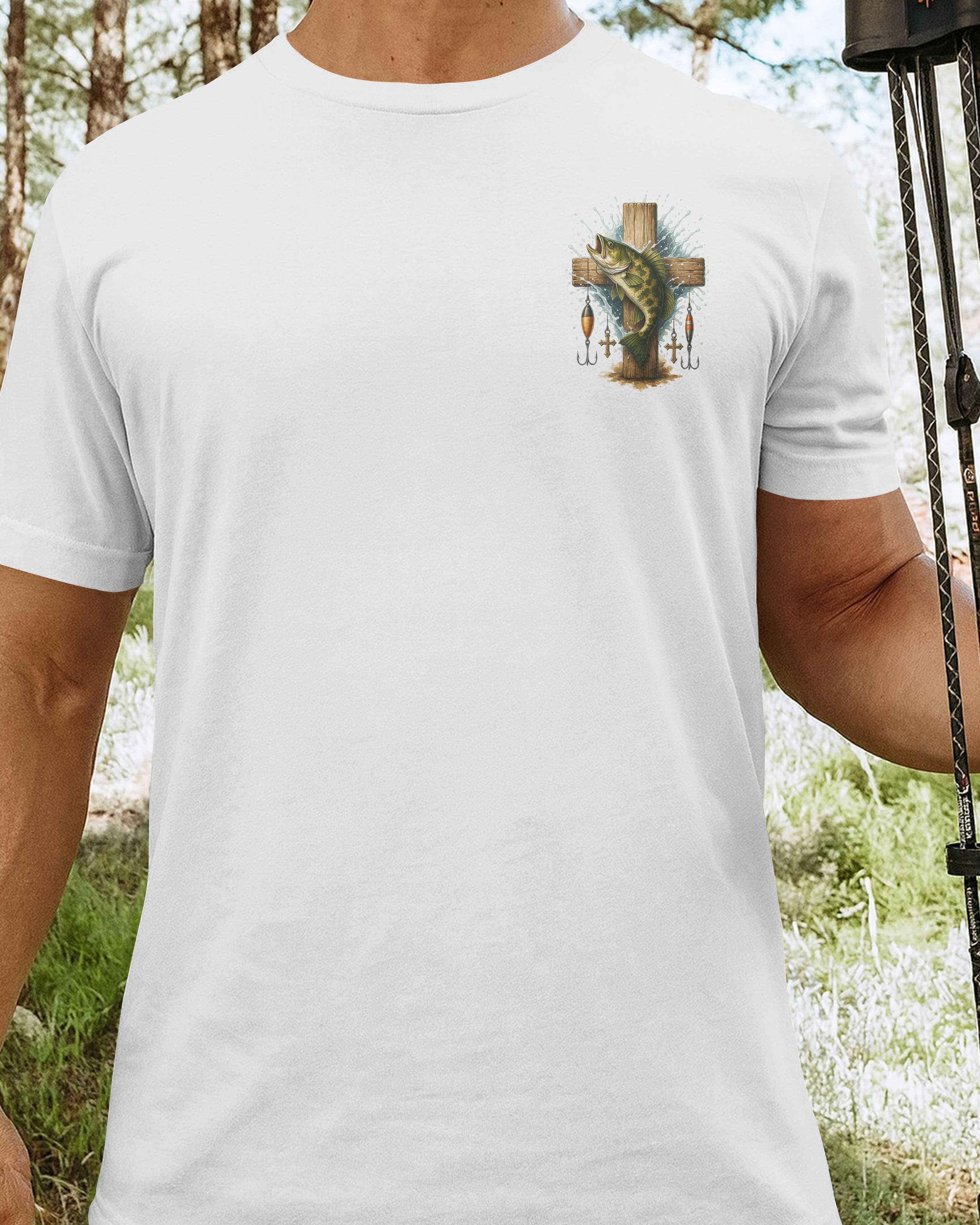 Hooked On Jesus All Over Print T-Shirt