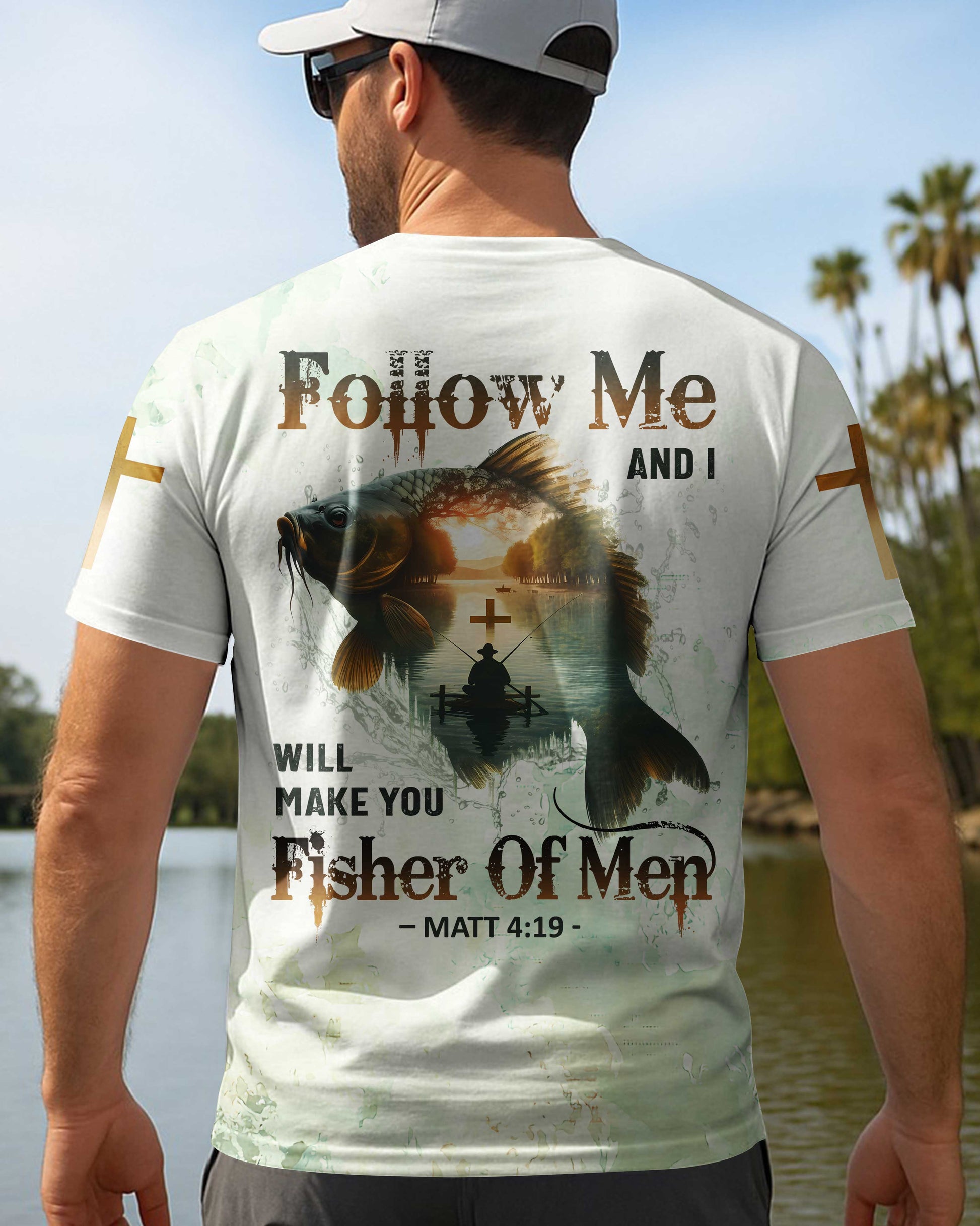 Follow Me And I Will Make You Fisher Of Men All Over Print T-Shirt