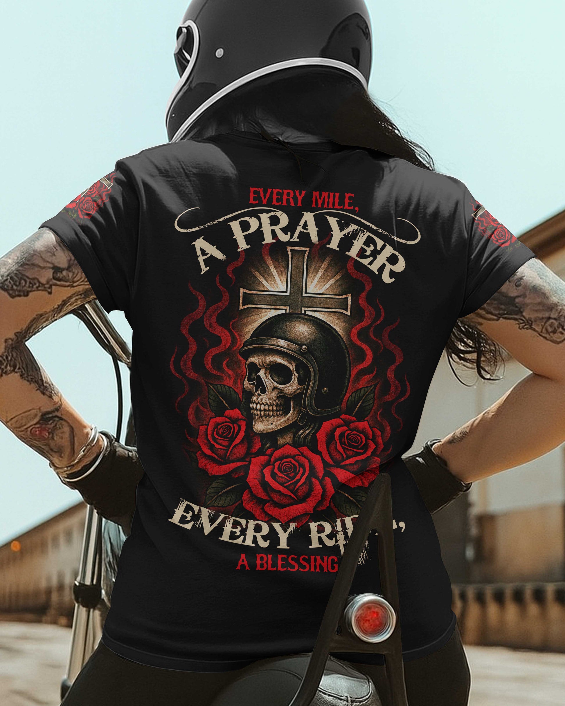 Every Mile A Prayer Every Ride A Blessing All Over Print T-Shirt