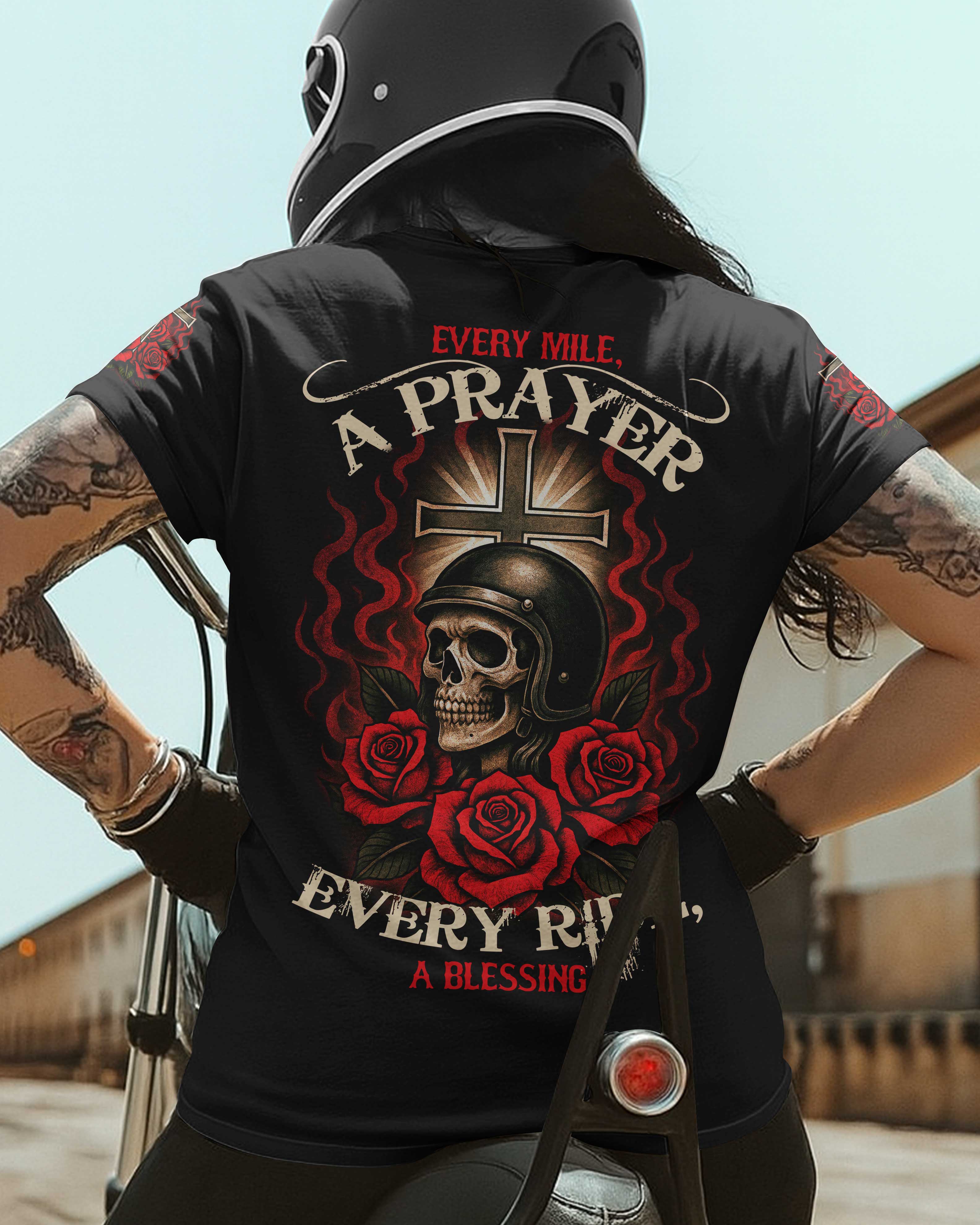 Every Mile A Prayer Every Ride A Blessing All Over Print T-Shirt