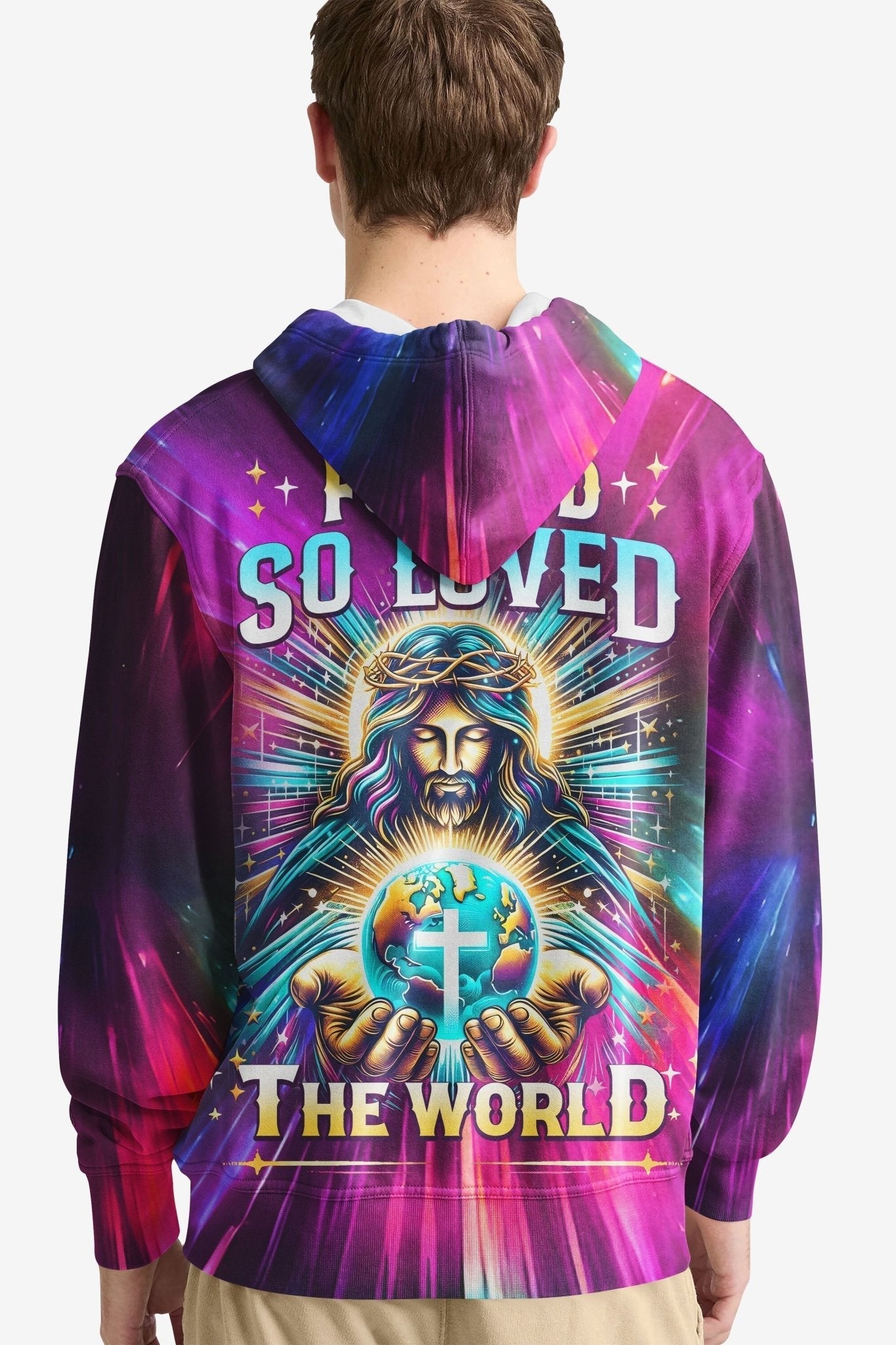 For God So Loved The World All Over Print Hoodie