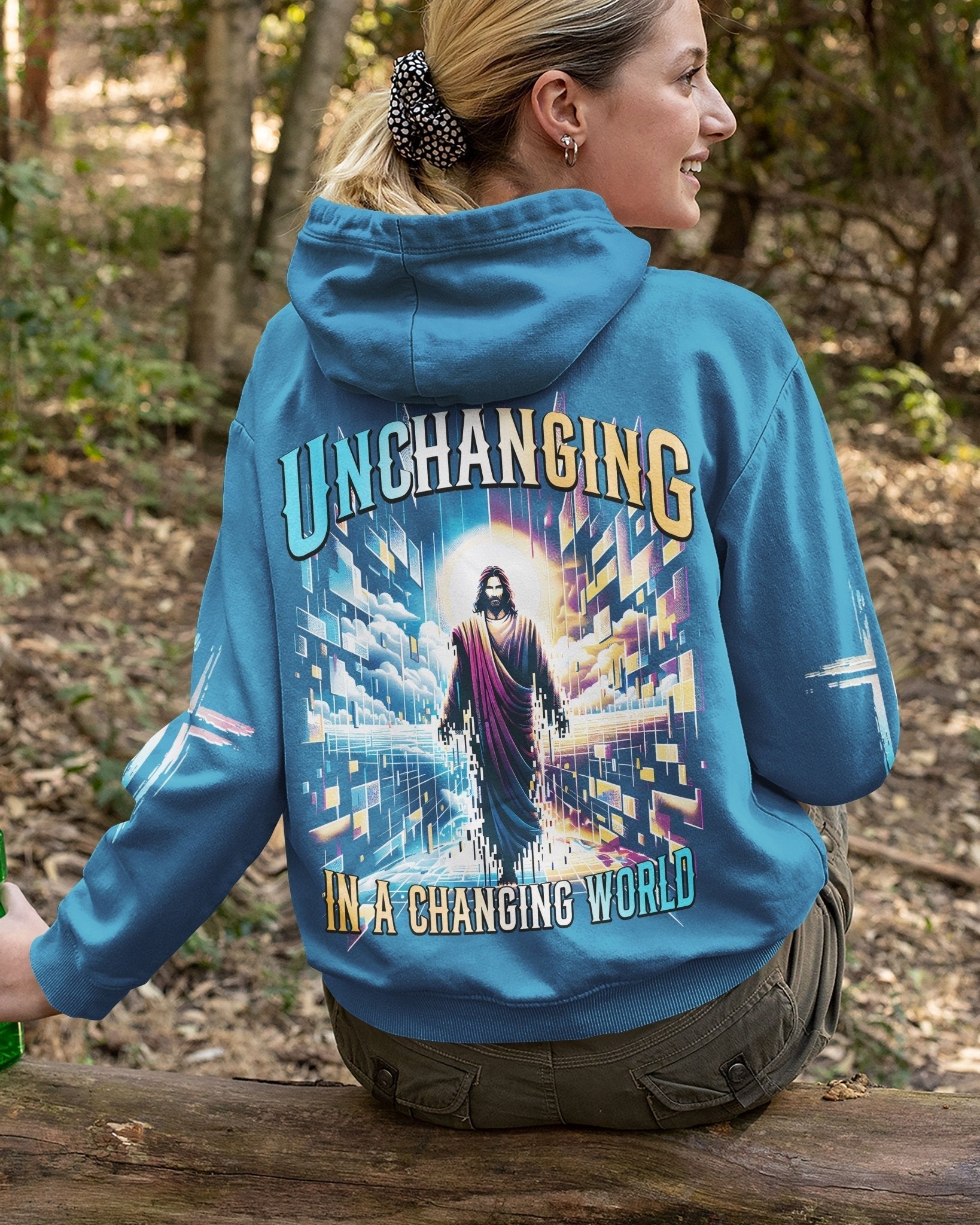 Unchanging In A Changing World All Over Print Zip Hoodie