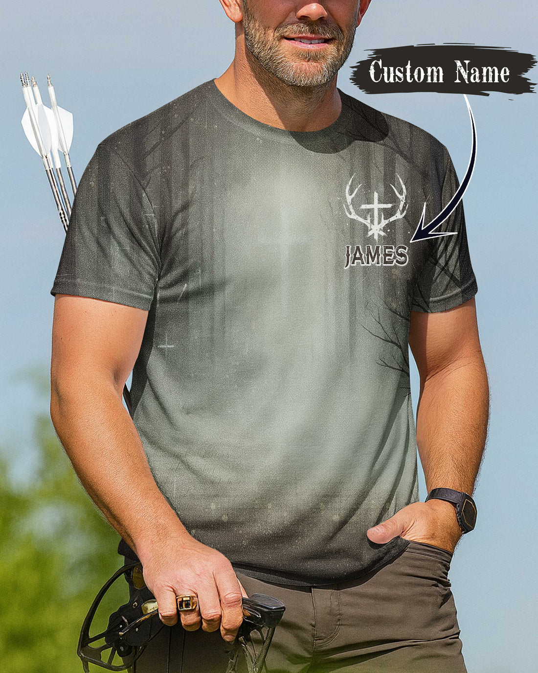 Born To Hunt Saved By Grace All Over Print T-Shirt