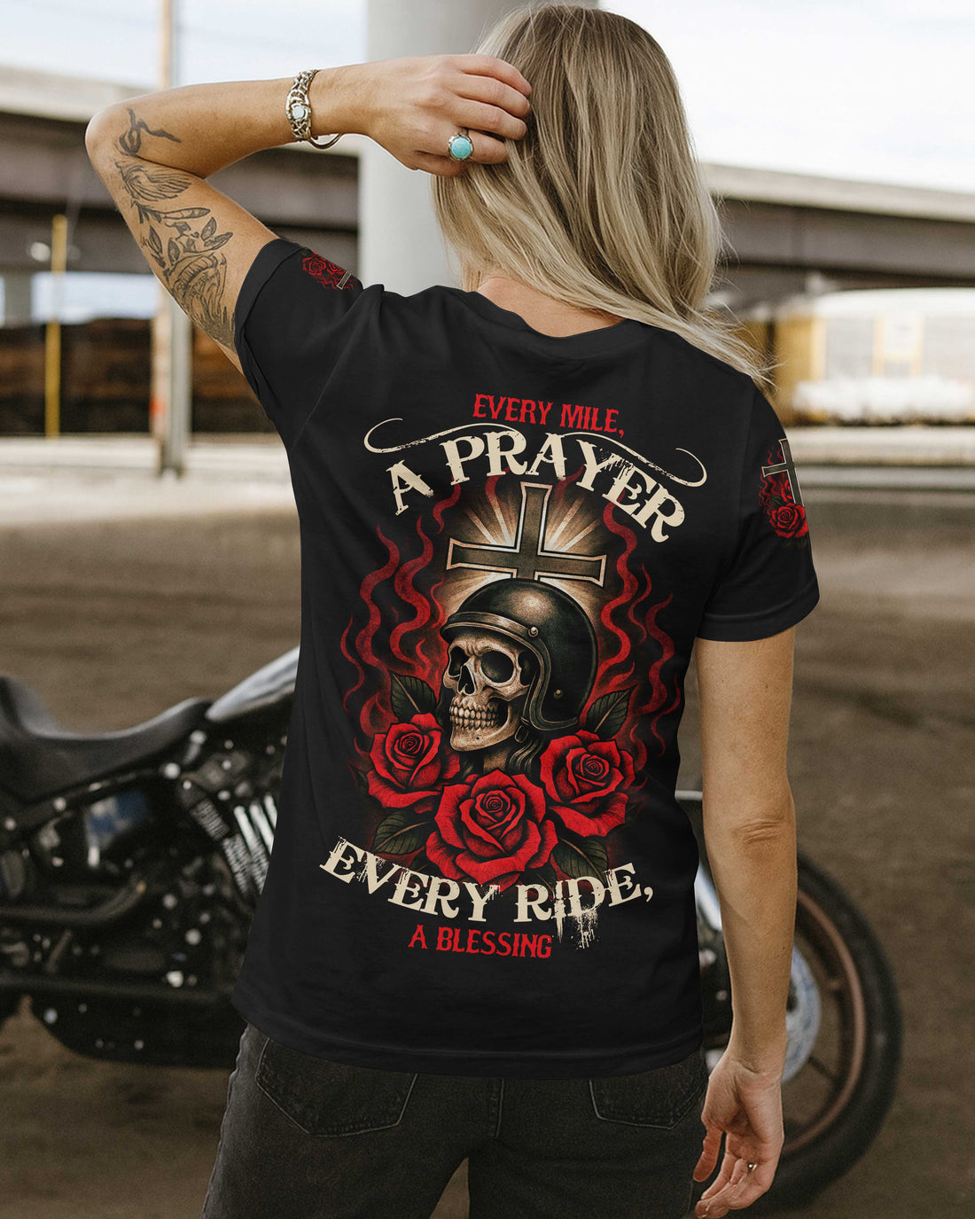 Every Mile A Prayer Every Ride A Blessing All Over Print T-Shirt