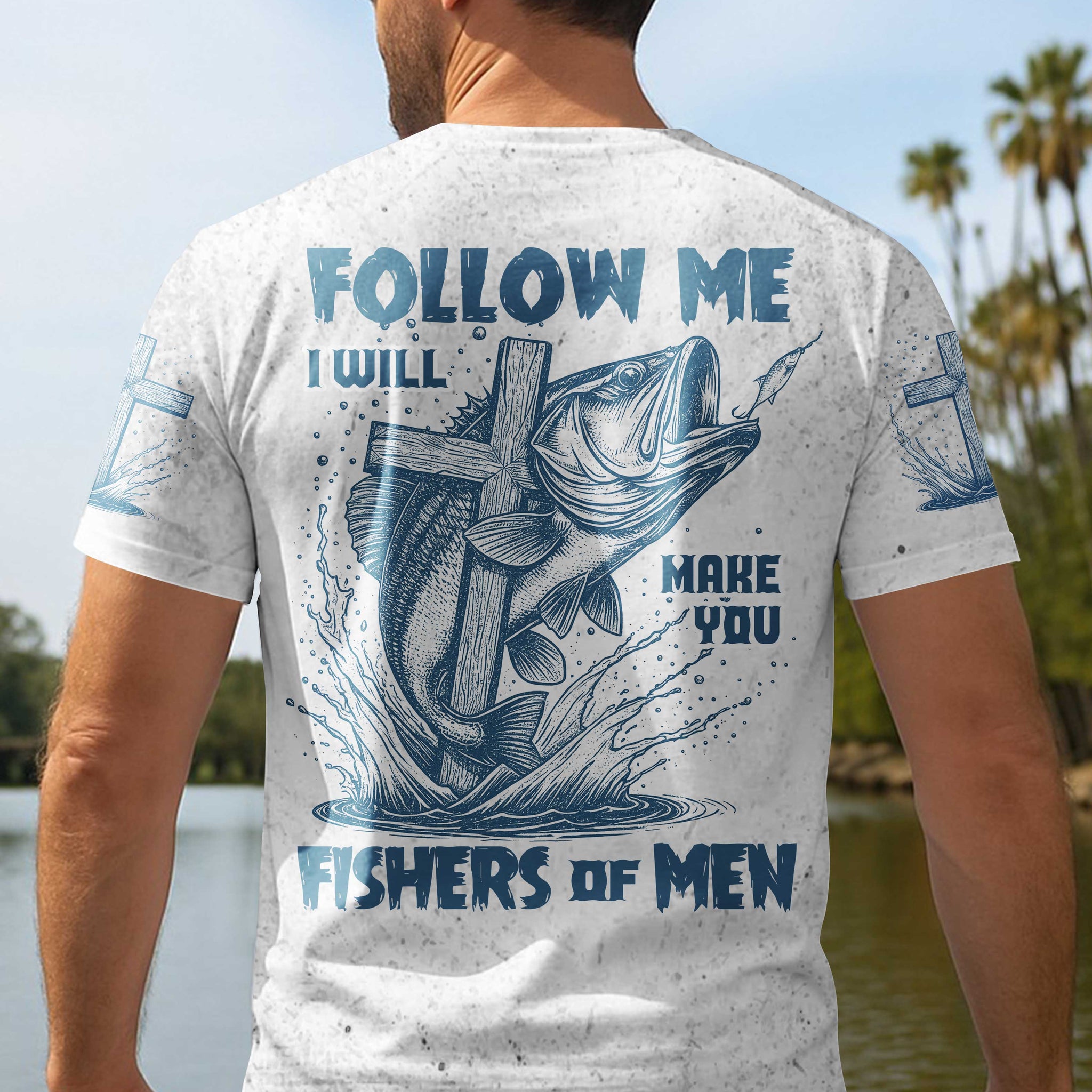Follow Me I Will Make You Fishers Of Men All Over Print T-Shirt