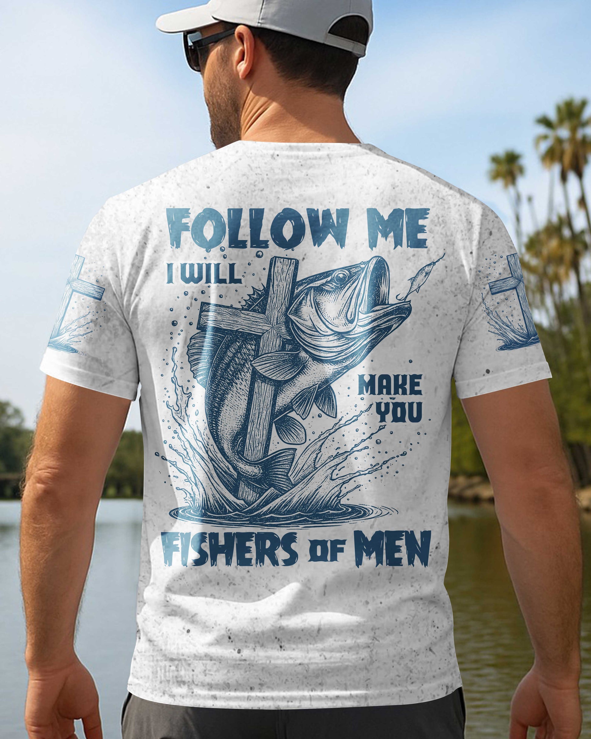 Follow Me I Will Make You Fishers Of Men All Over Print T-Shirt