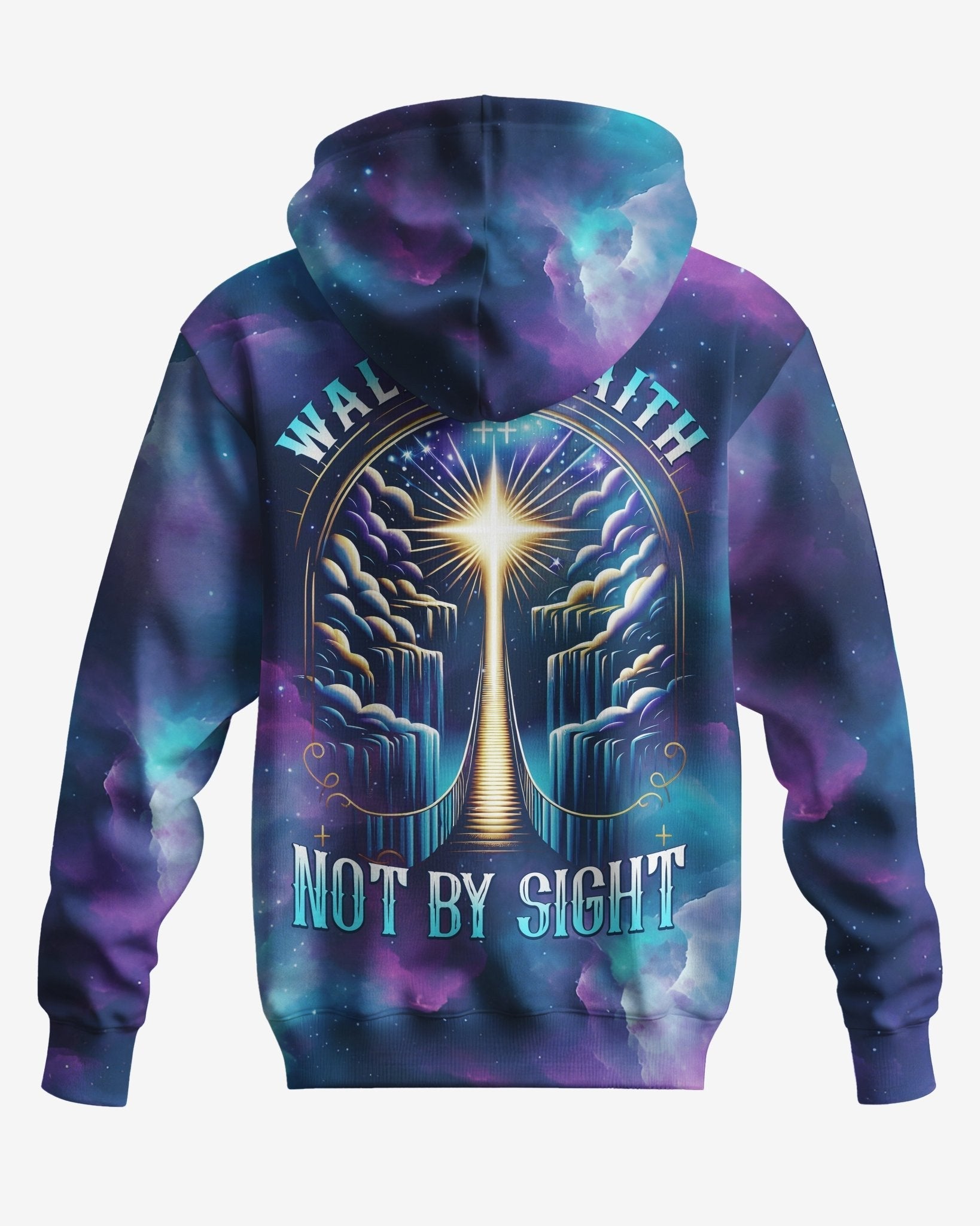 For We Walk By Faith Not By Sight All Over Print Zip Hoodie