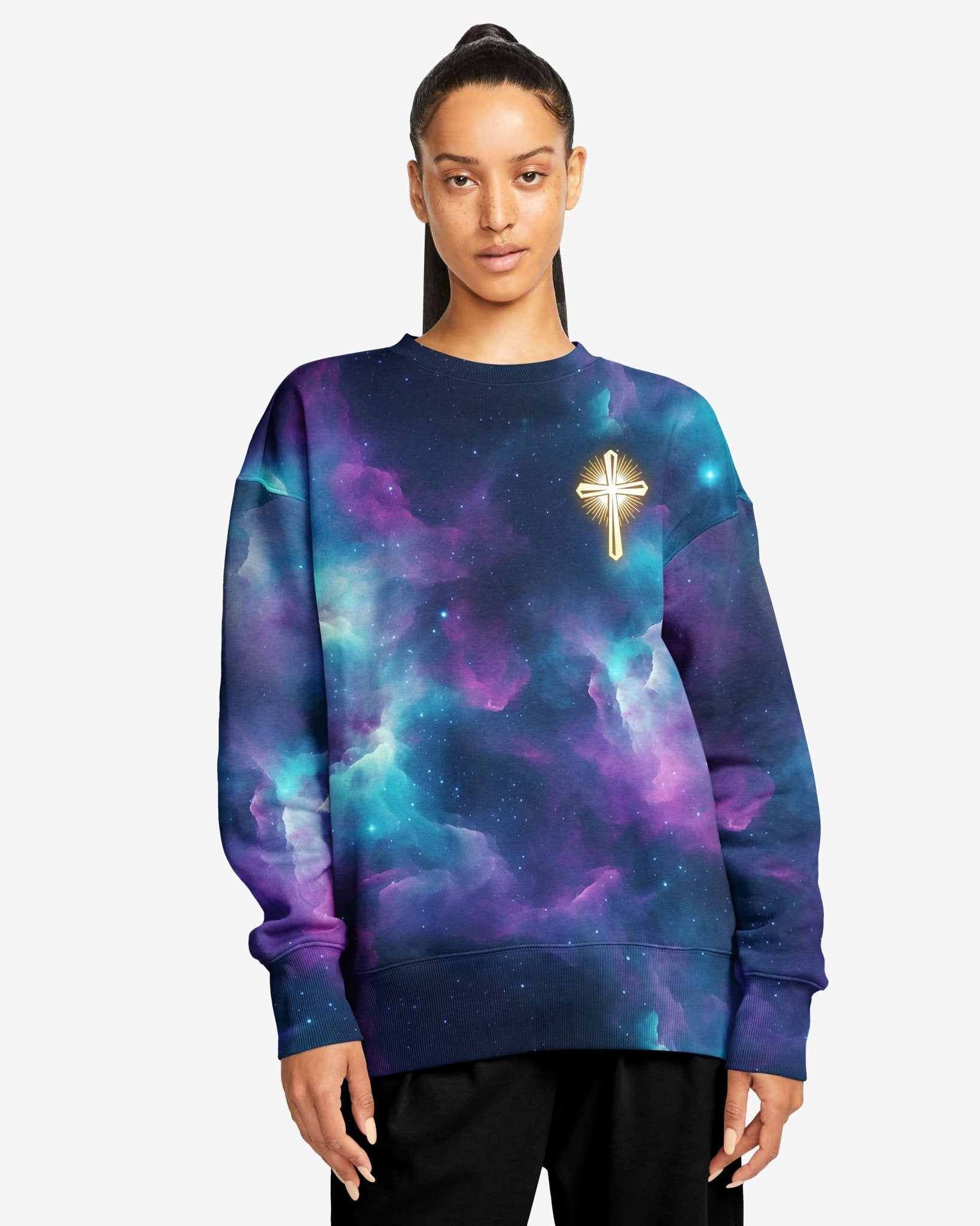 For We Walk By Faith Not By Sight All Over Print Sweater