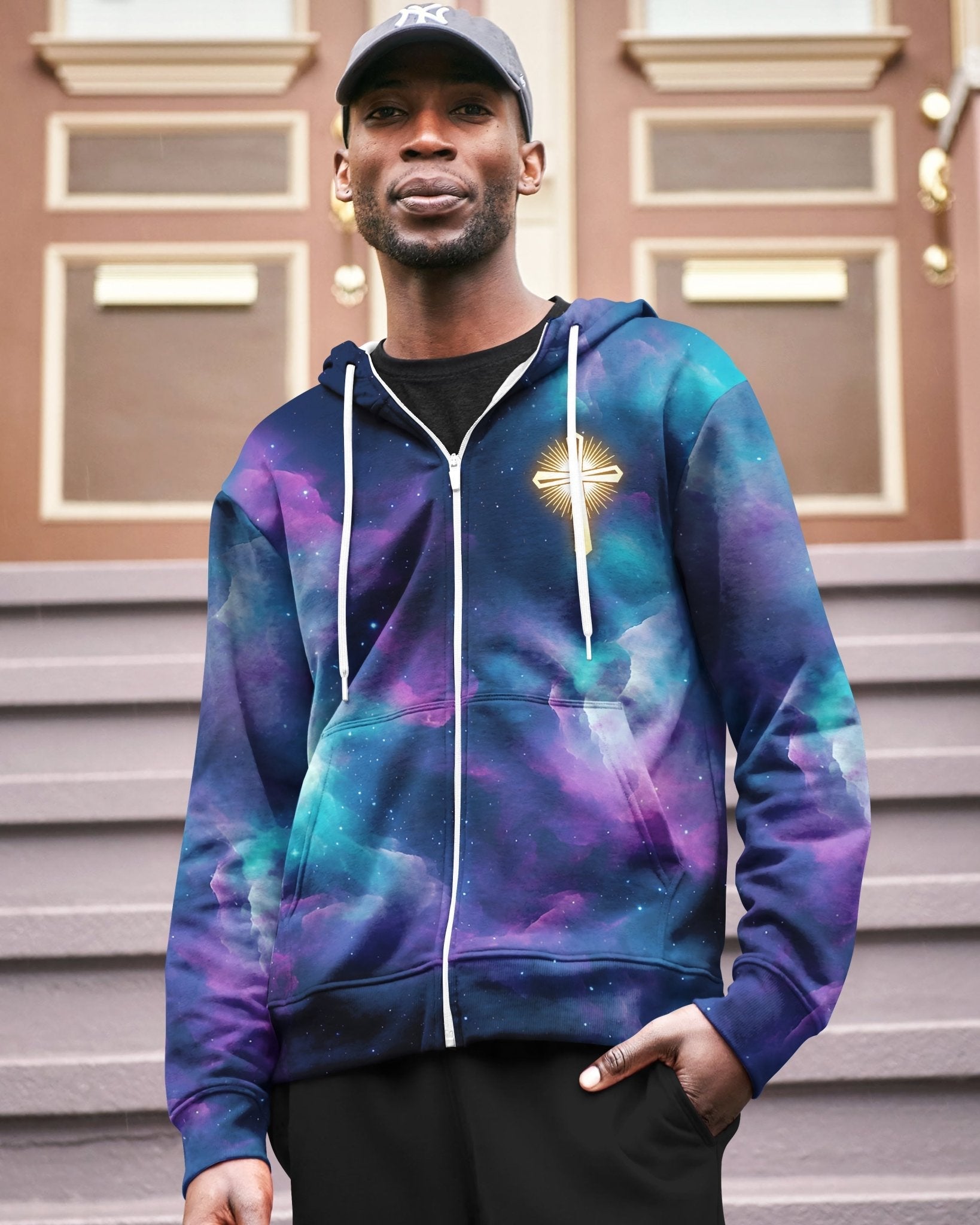 For We Walk By Faith Not By Sight All Over Print Zip Hoodie