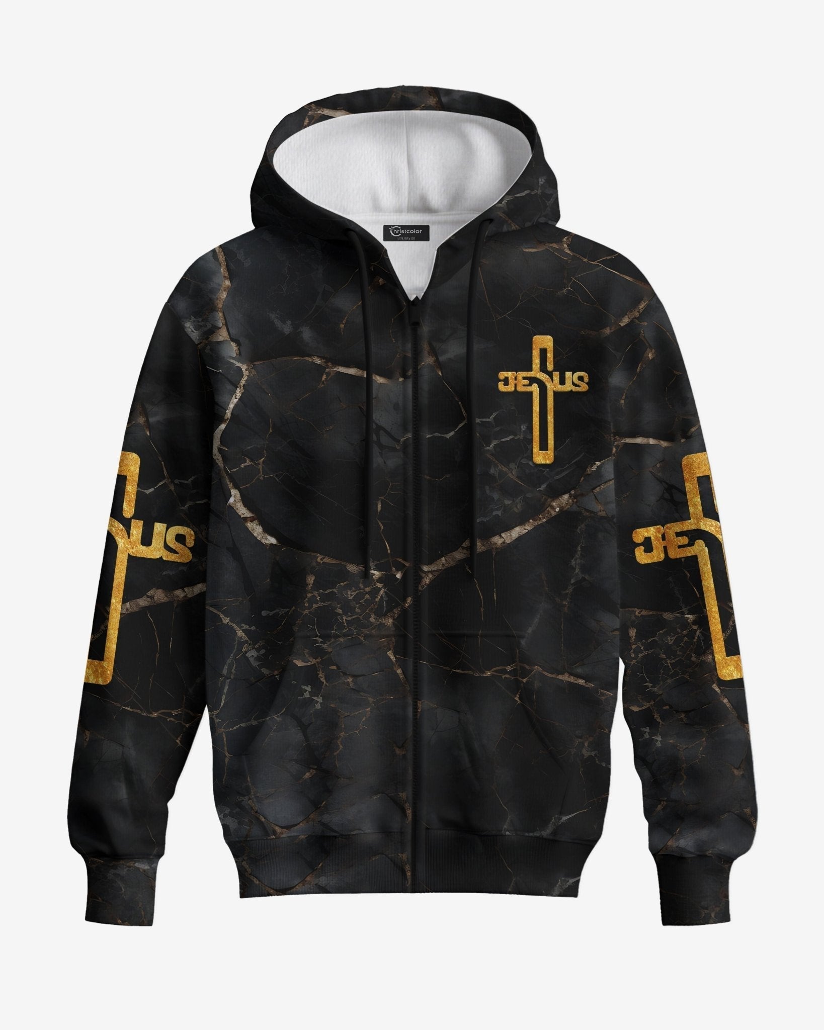 Death Could Not Hold Him All Over Print Zip Hoodie