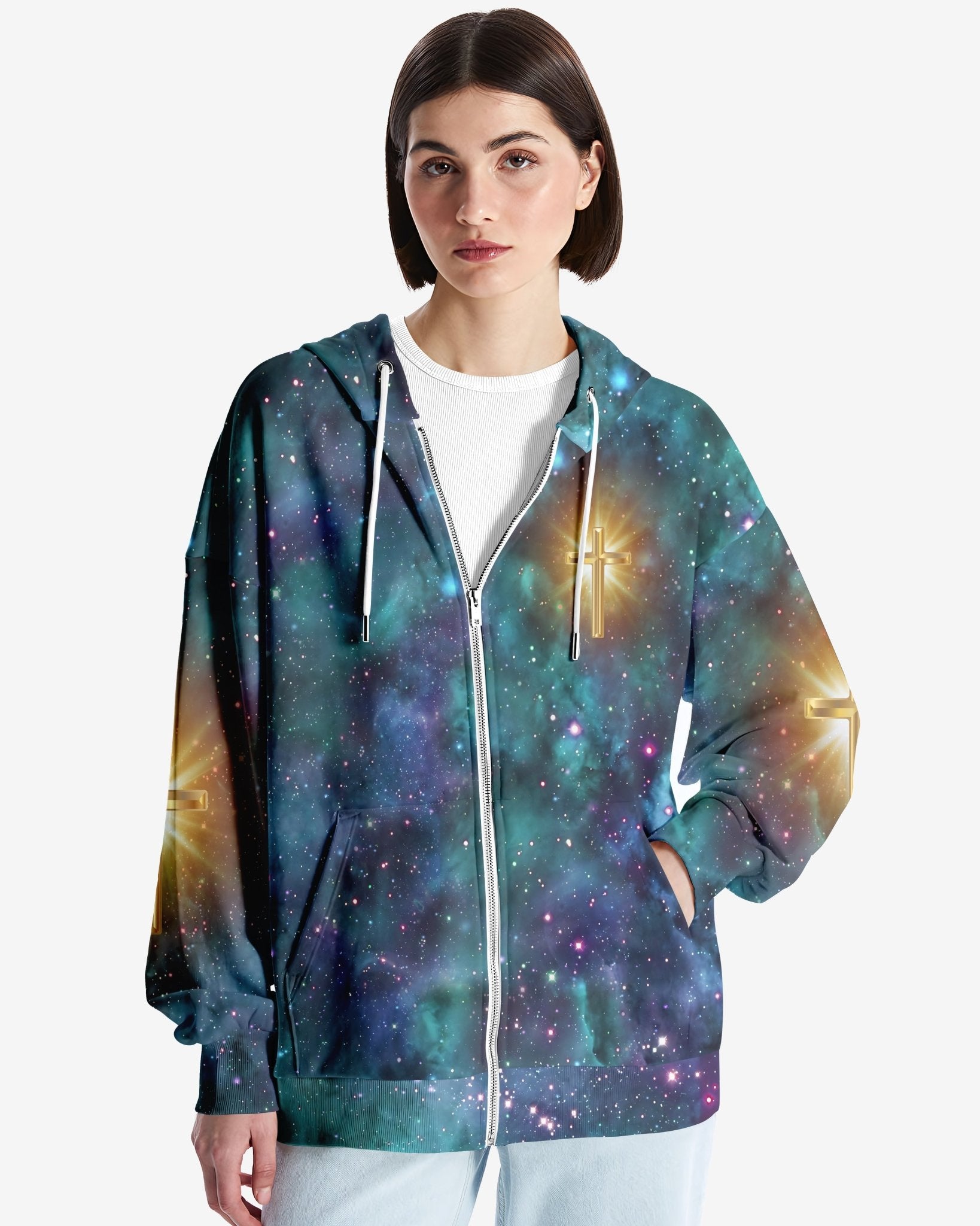 Whoever Drinks The Water I Give Them Will Never Thirst All Over Print Zip Hoodie