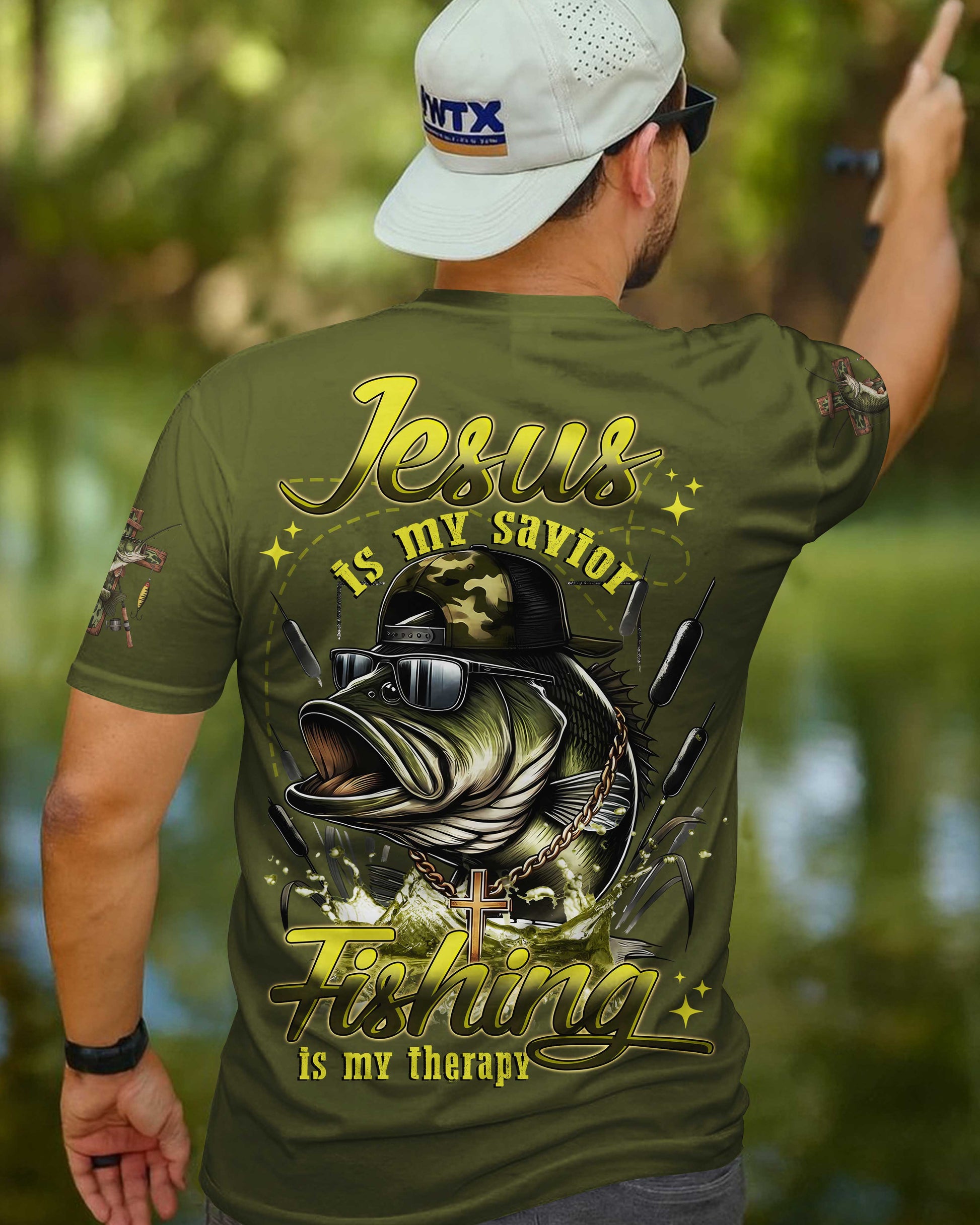 Jesus Is My Savior Fishing Is My Therapy Shirt