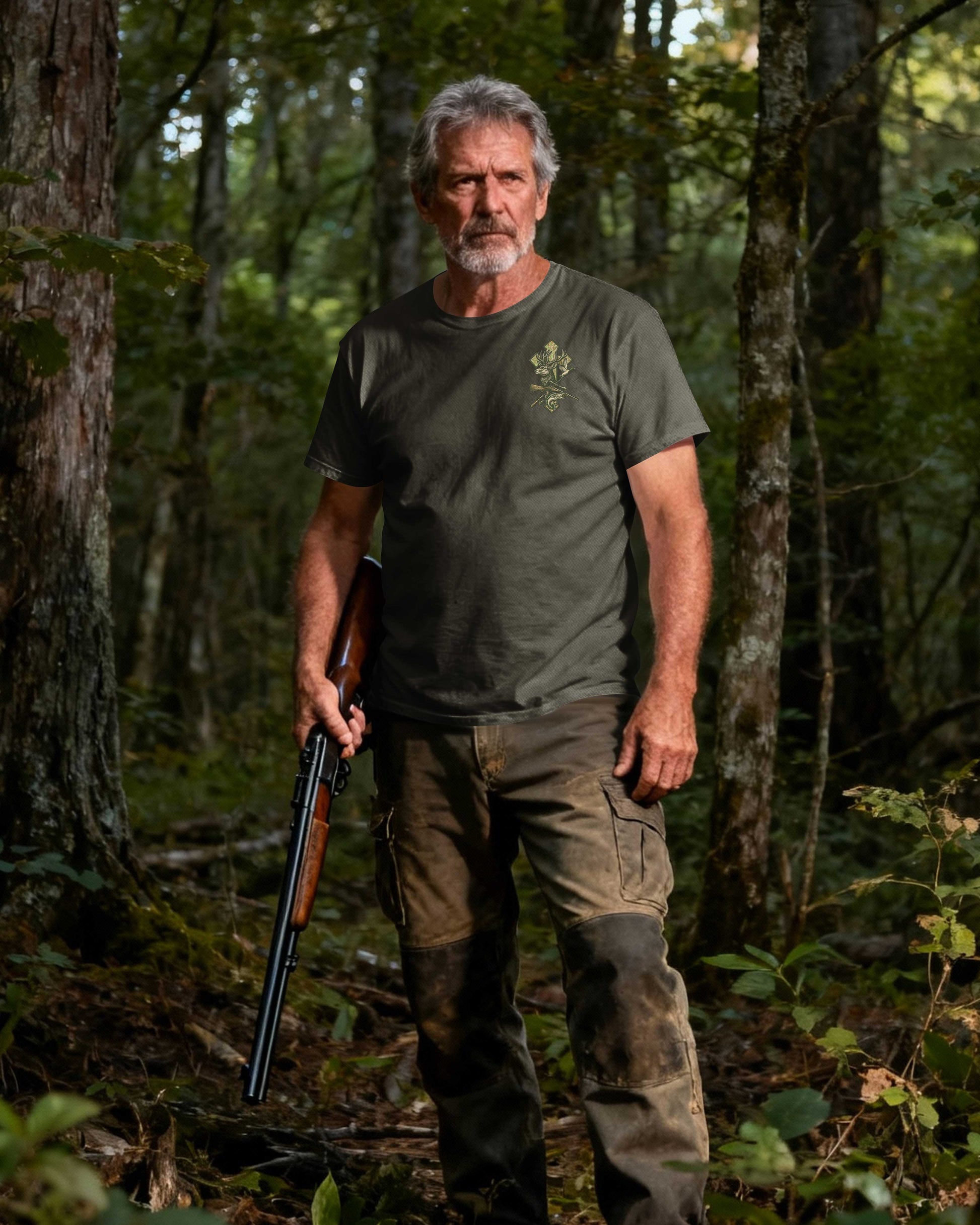 Blessed With Hunting And Fishing My Therapy From God All Over Print T-Shirt