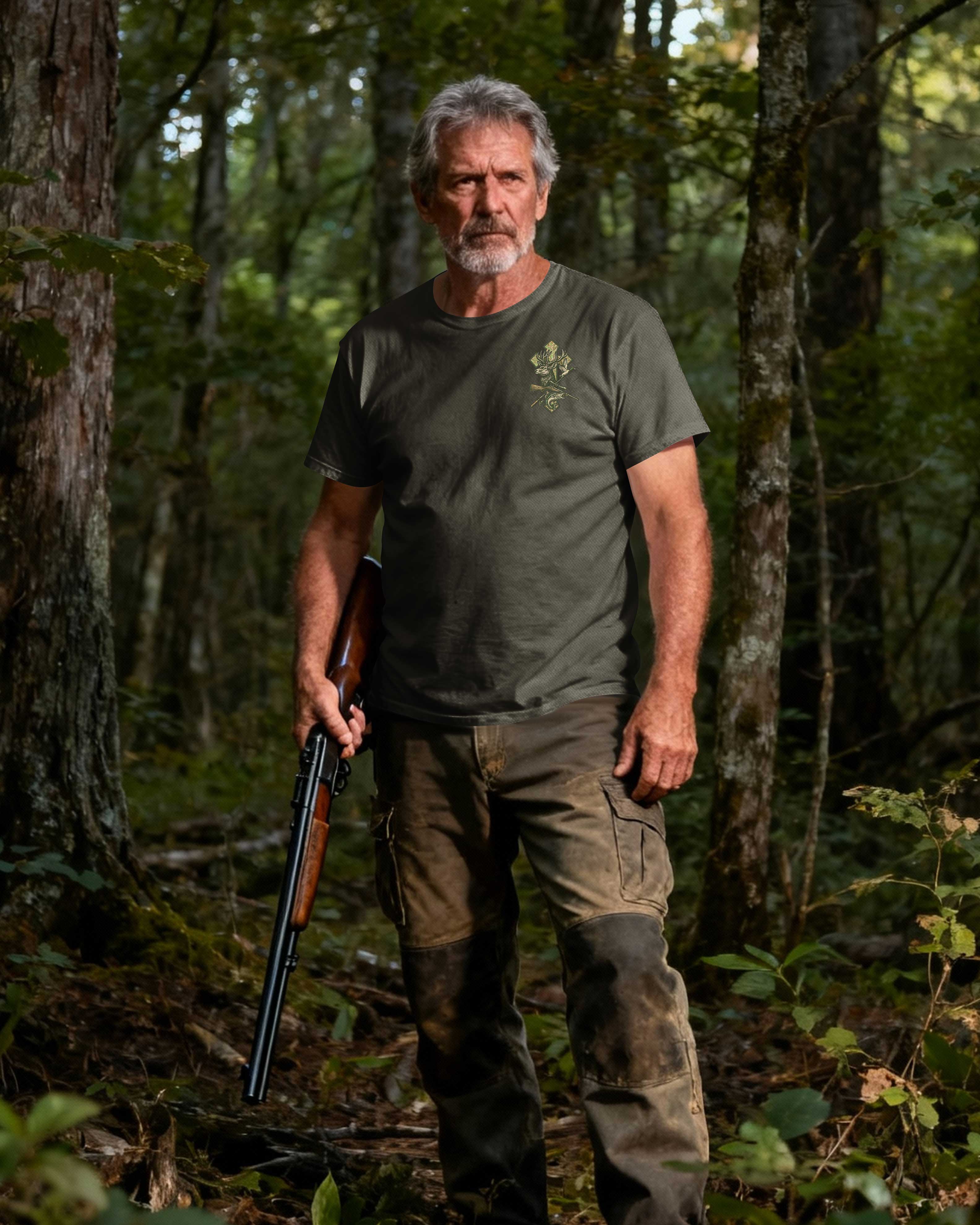 Blessed With Hunting And Fishing My Therapy From God All Over Print T-Shirt