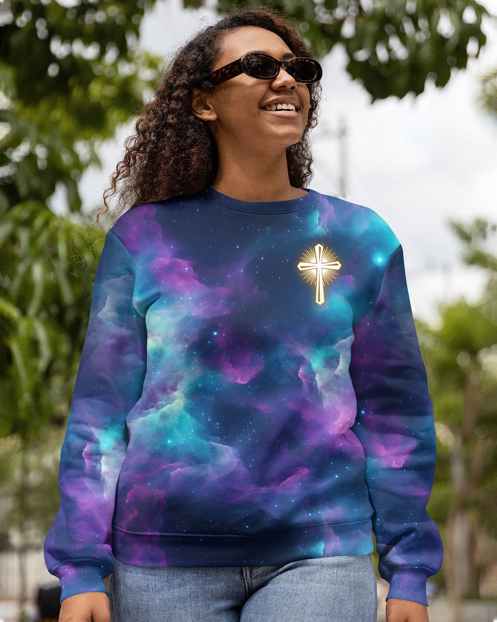 For We Walk By Faith Not By Sight All Over Print Sweater